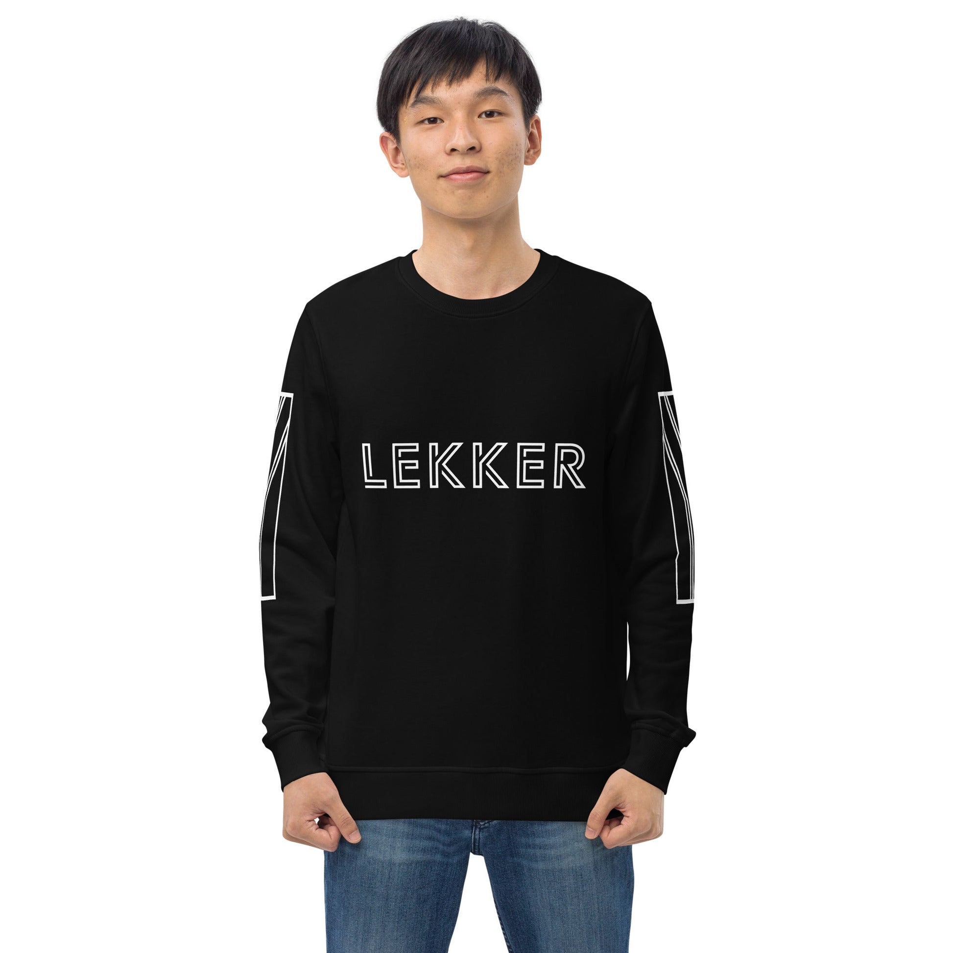 LEKKER Unisex black organic sweatshirt - Bull & Node