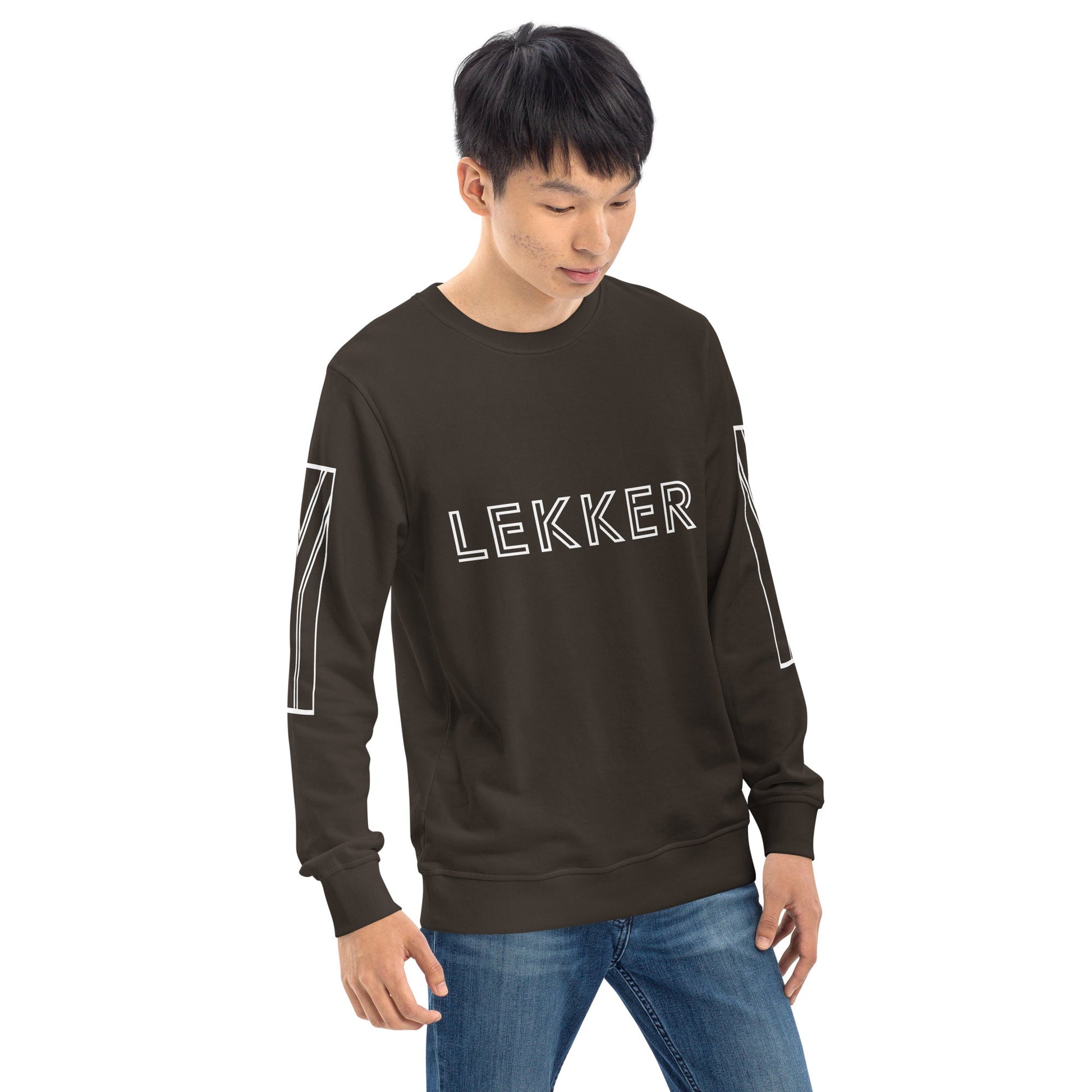 LEKKER Unisex charcoal organic sweatshirt - Bull & Node