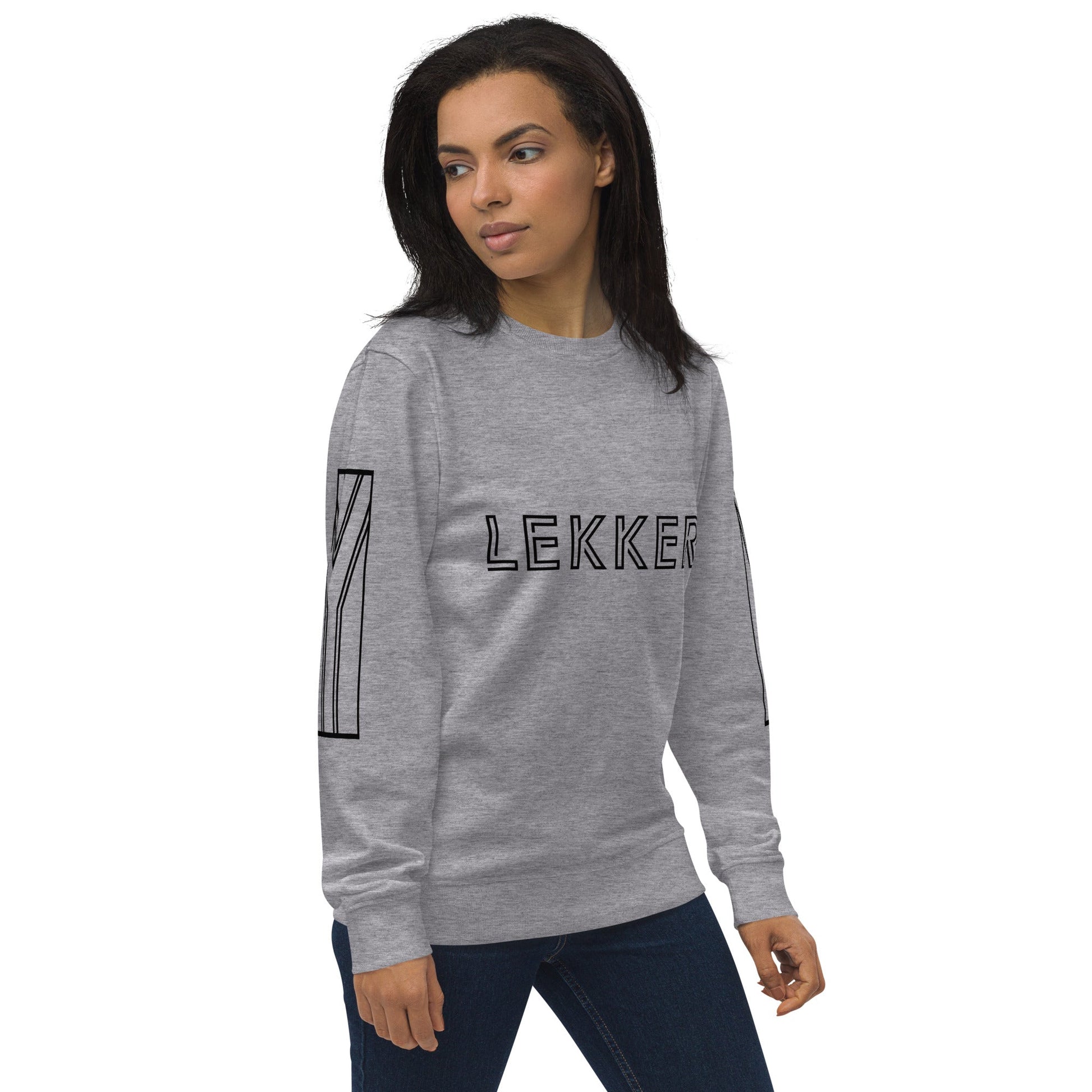 LEKKER Unisex grey organic sweatshirt - Bull & Node