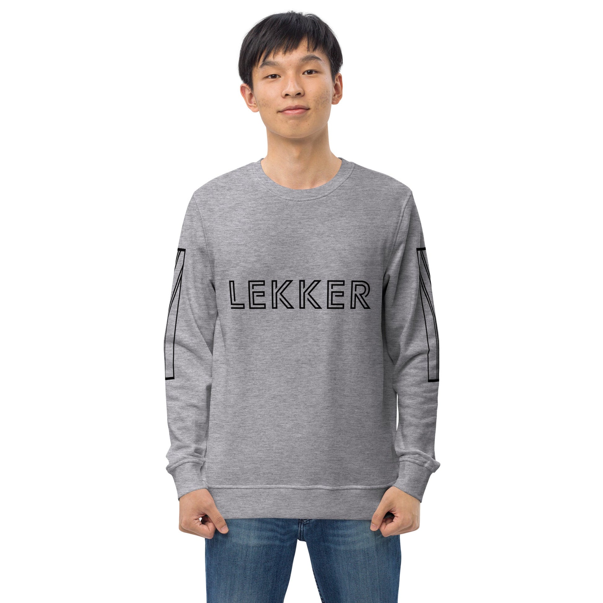 LEKKER Unisex grey organic sweatshirt - Bull & Node