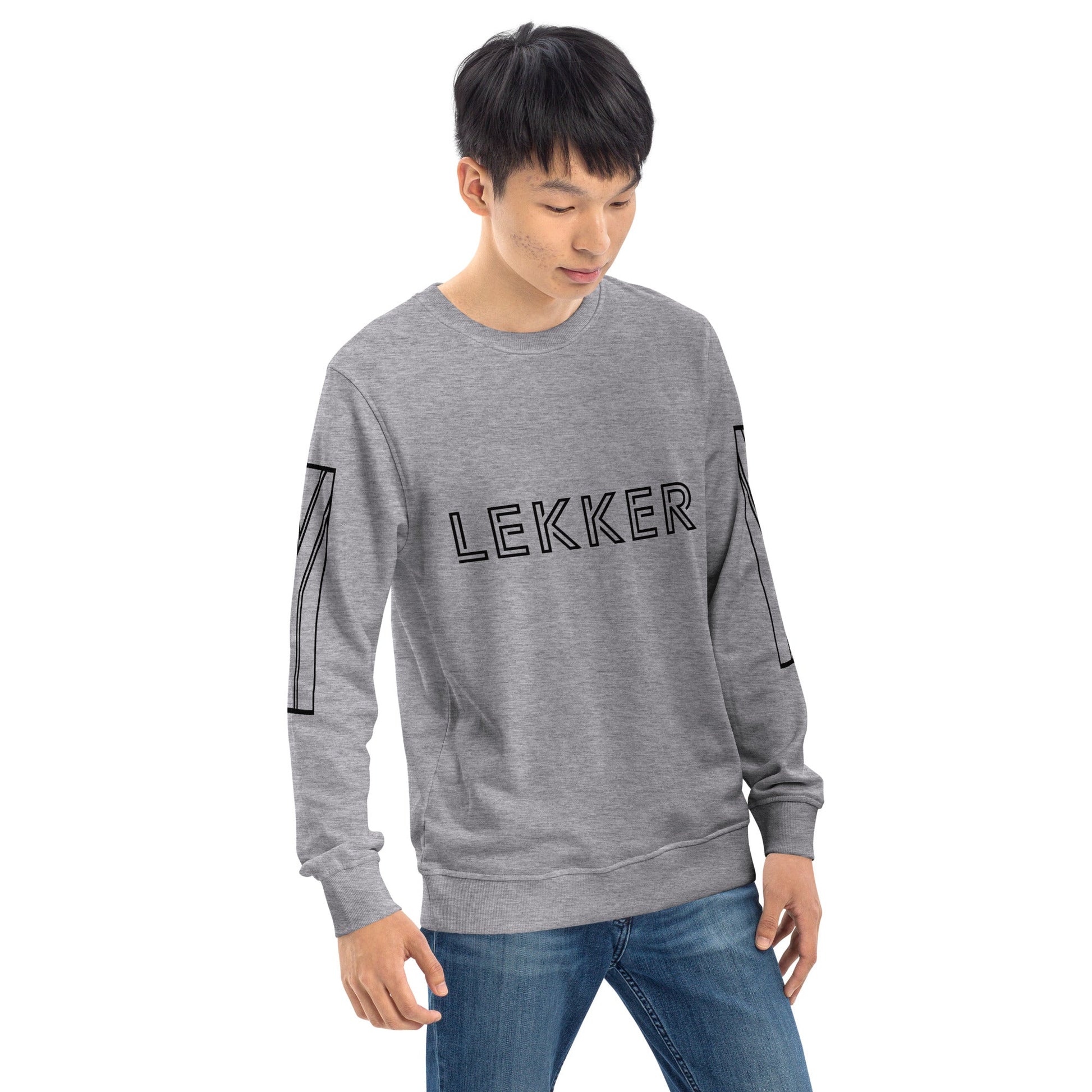 LEKKER Unisex grey organic sweatshirt - Bull & Node
