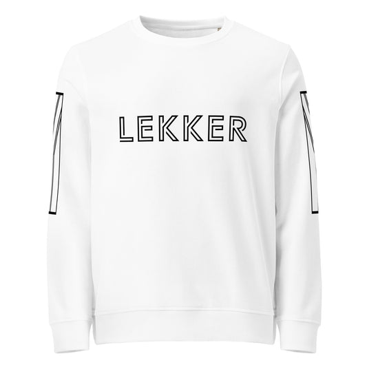 LEKKER Unisex white organic sweatshirt - Bull & Node