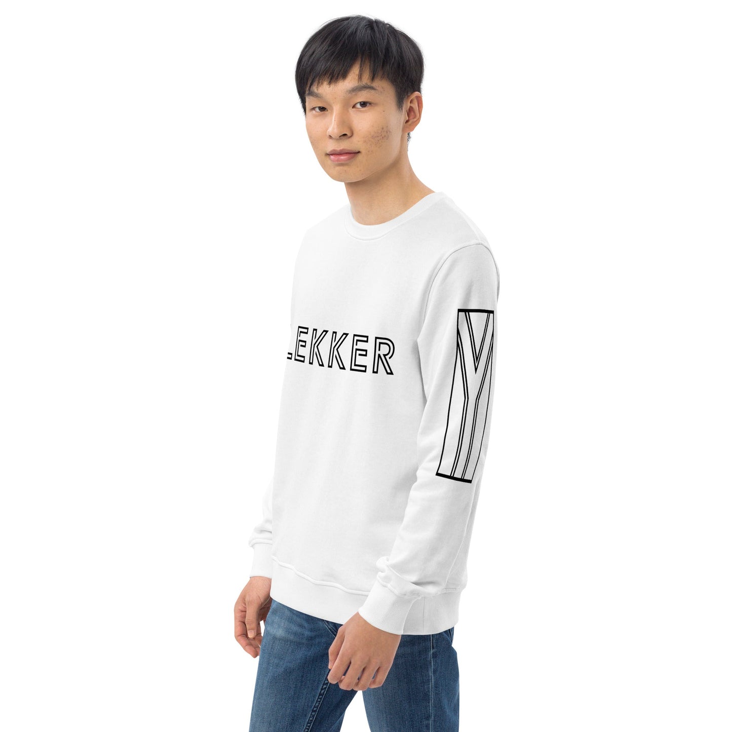 LEKKER Unisex white organic sweatshirt - Bull & Node