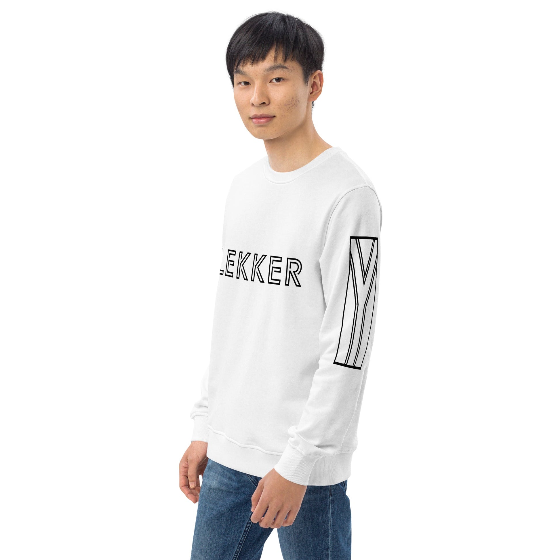 LEKKER Unisex white organic sweatshirt - Bull & Node