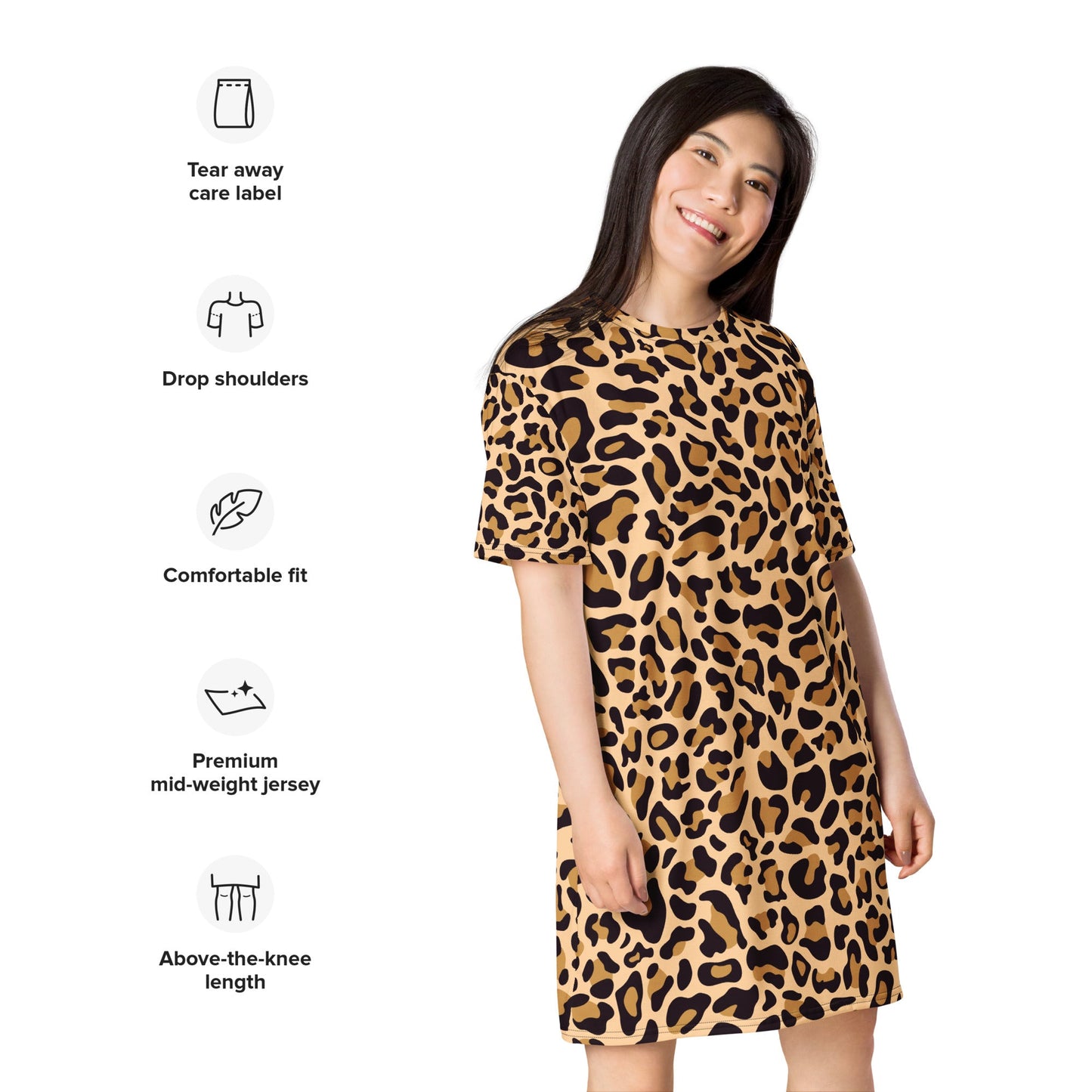 Leopard print T-shirt dress - Bull & Node