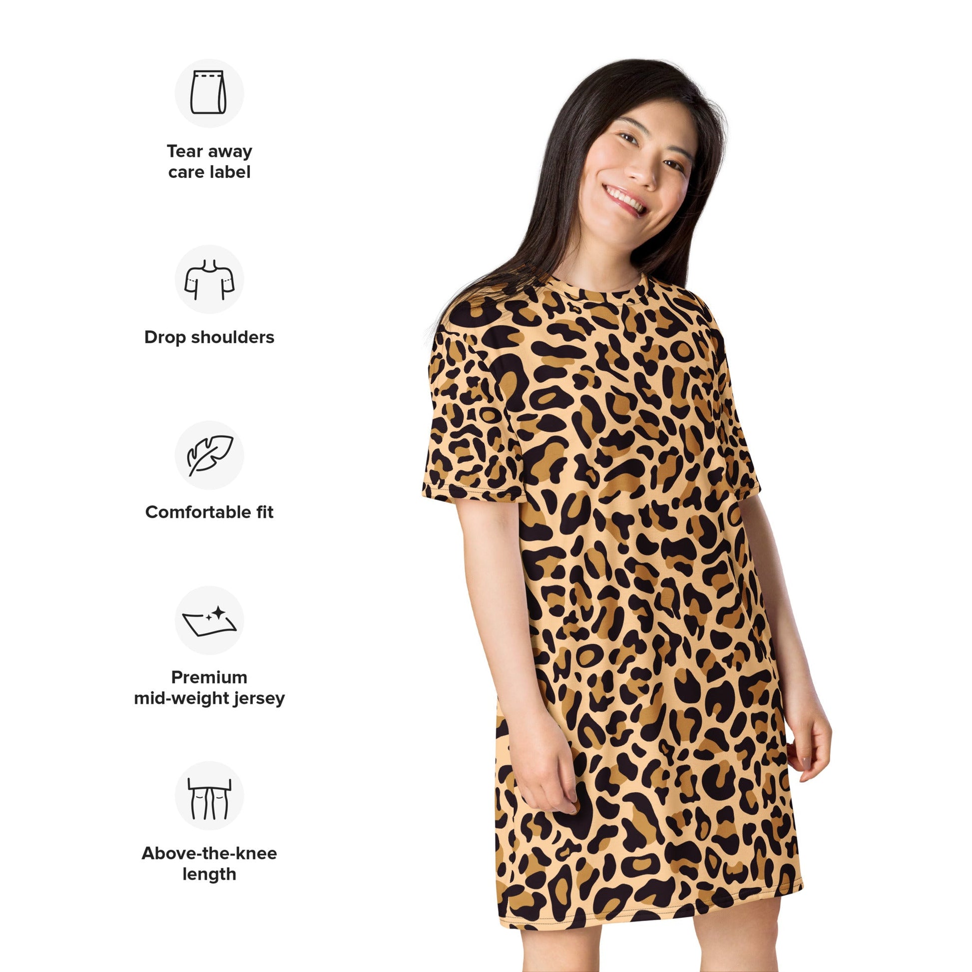 Leopard print T-shirt dress - Bull & Node