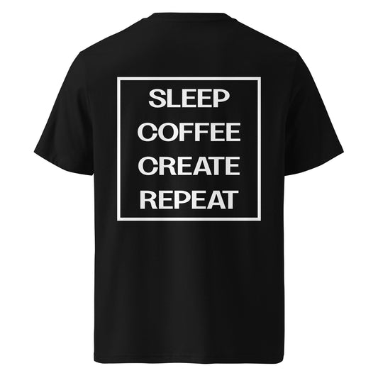 LIFE (back) Unisex black organic cotton t-shirt - Bull & Node