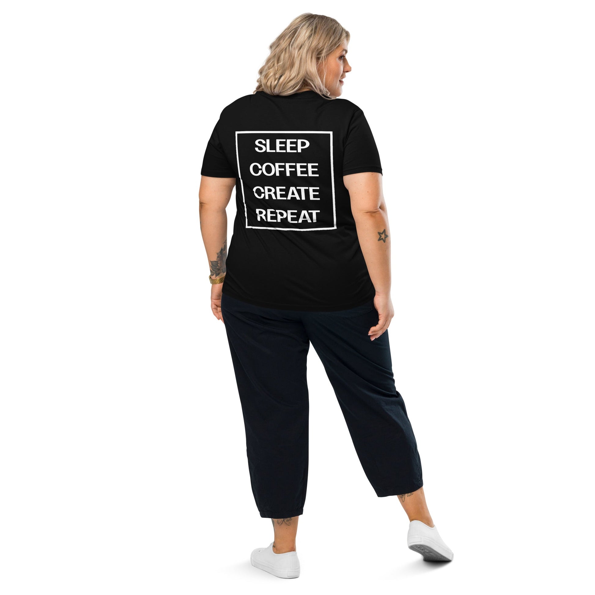 LIFE (back) Unisex black organic cotton t-shirt - Bull & Node