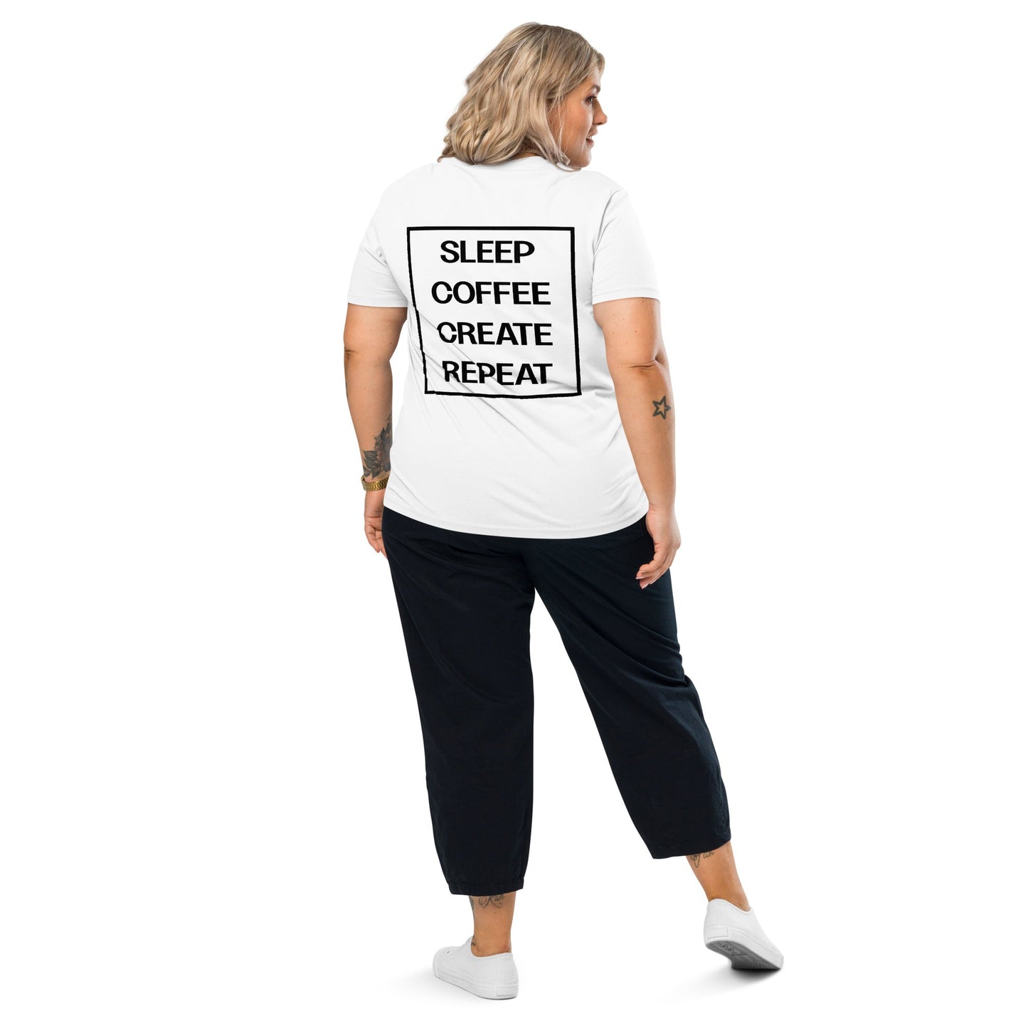 LIFE (back) Unisex white organic cotton t-shirt - Bull & Node