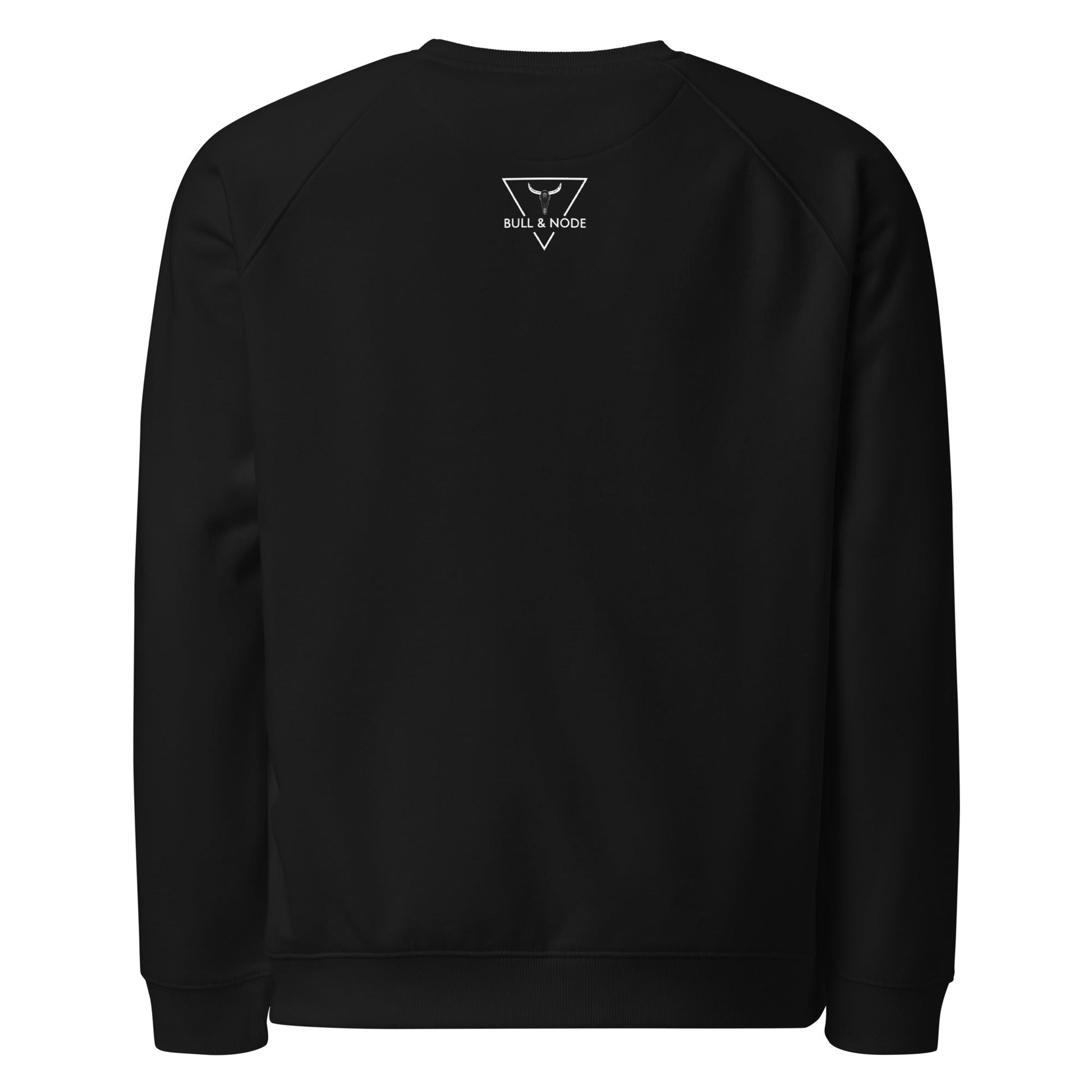 LIFE Unisex black organic raglan sweatshirt - Bull & Node
