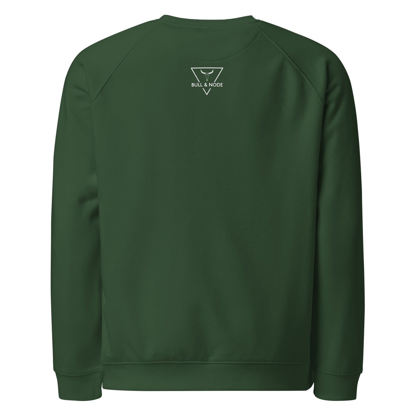 LIFE Unisex green organic raglan sweatshirt - Bull & Node