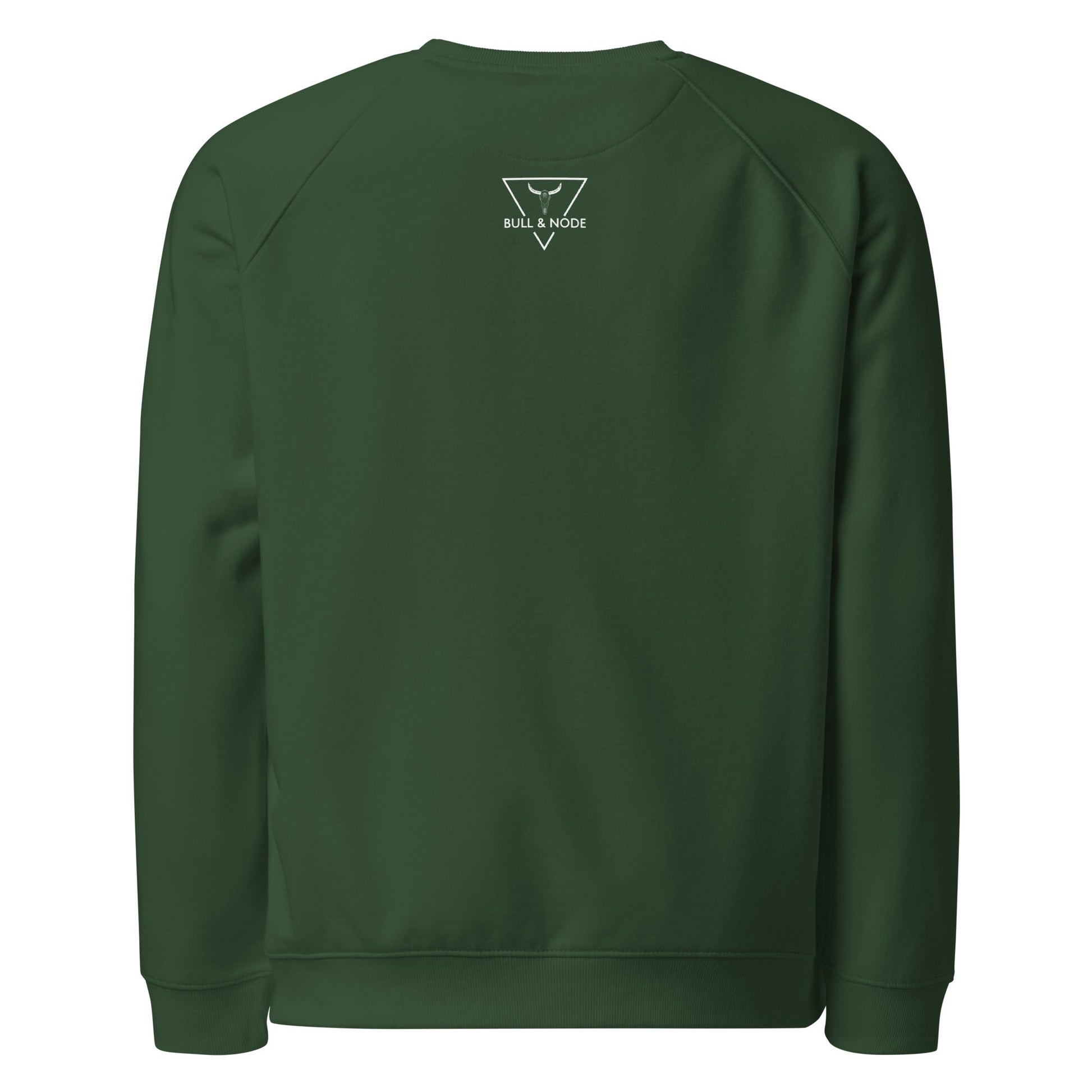 LIFE Unisex green organic raglan sweatshirt - Bull & Node