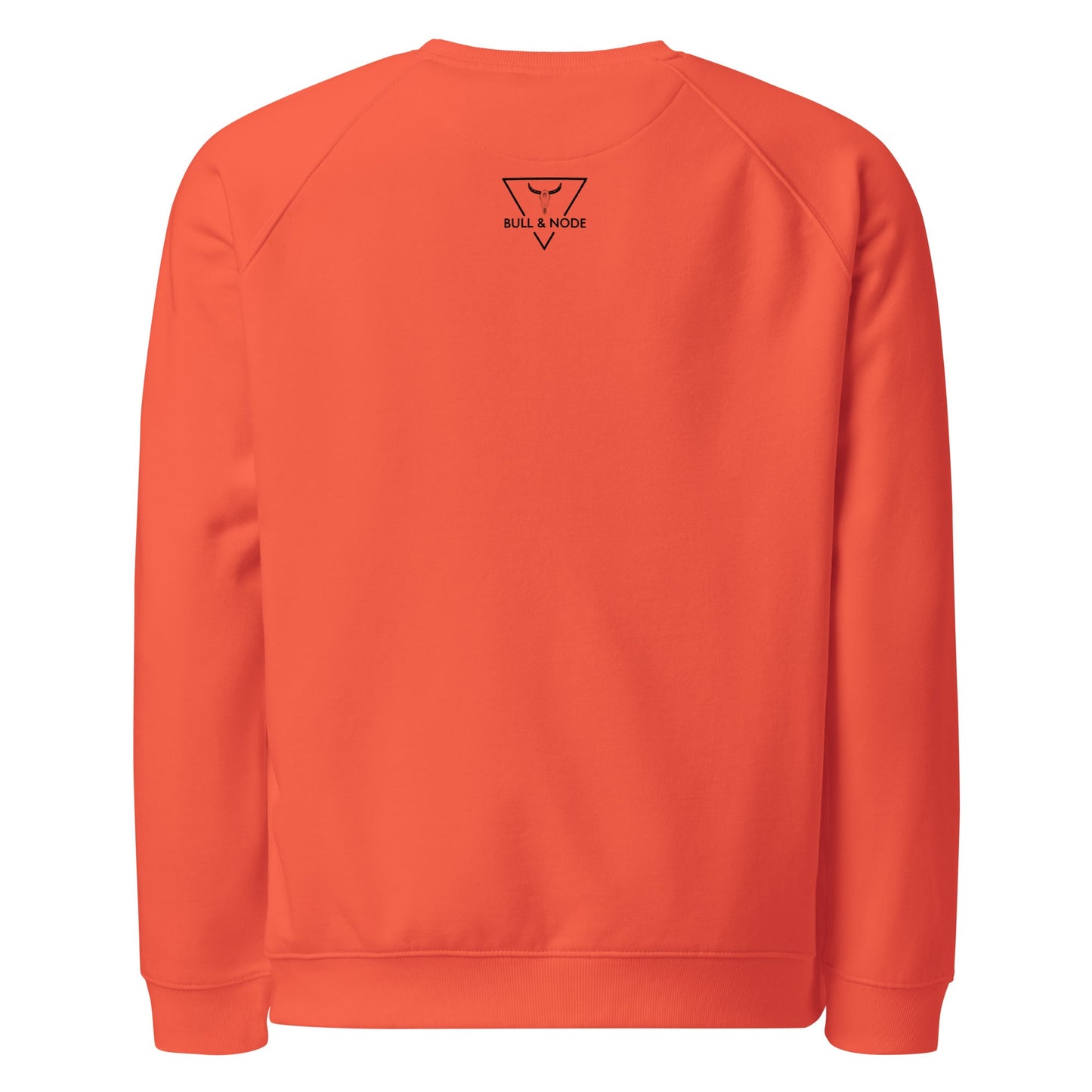 LIFE Unisex orange organic raglan sweatshirt - Bull & Node