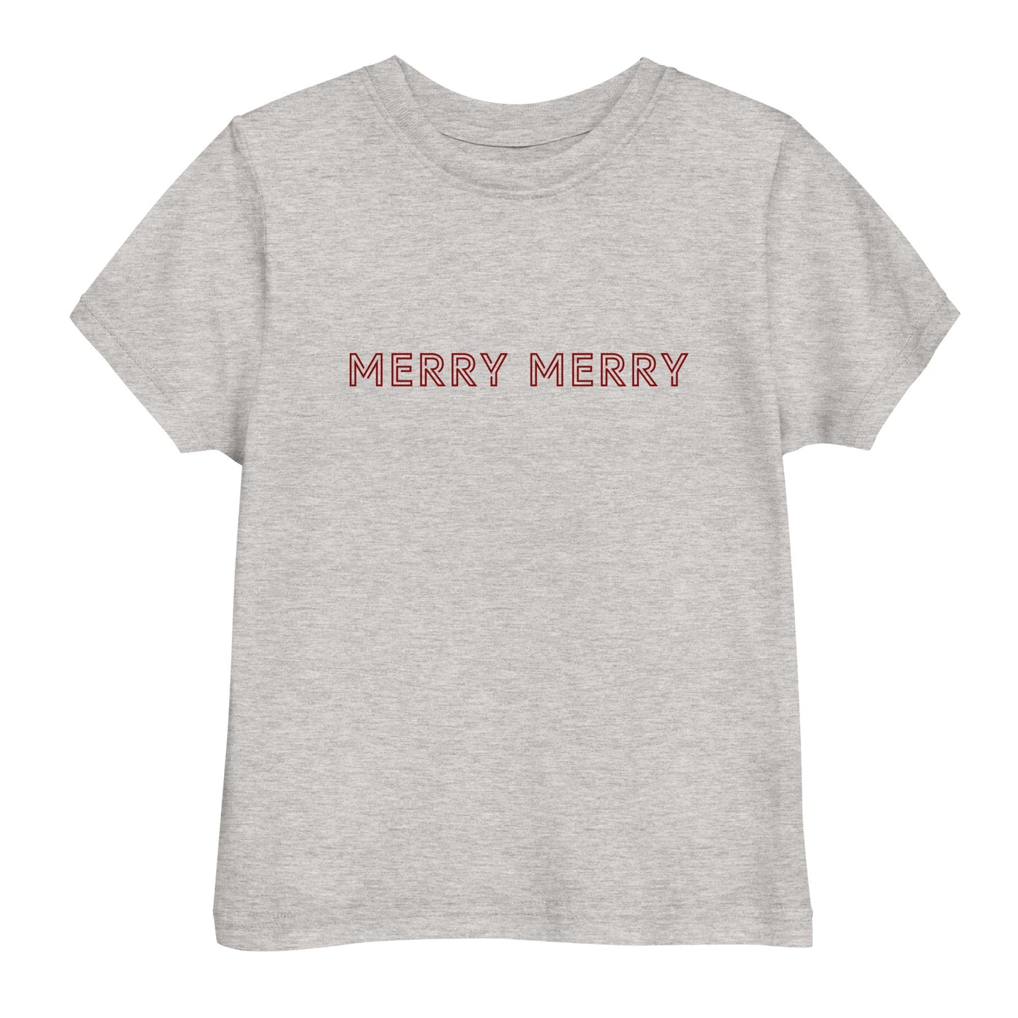 MERRY MERRY grey/burgundy Toddler jersey t-shirt - Bull & Node