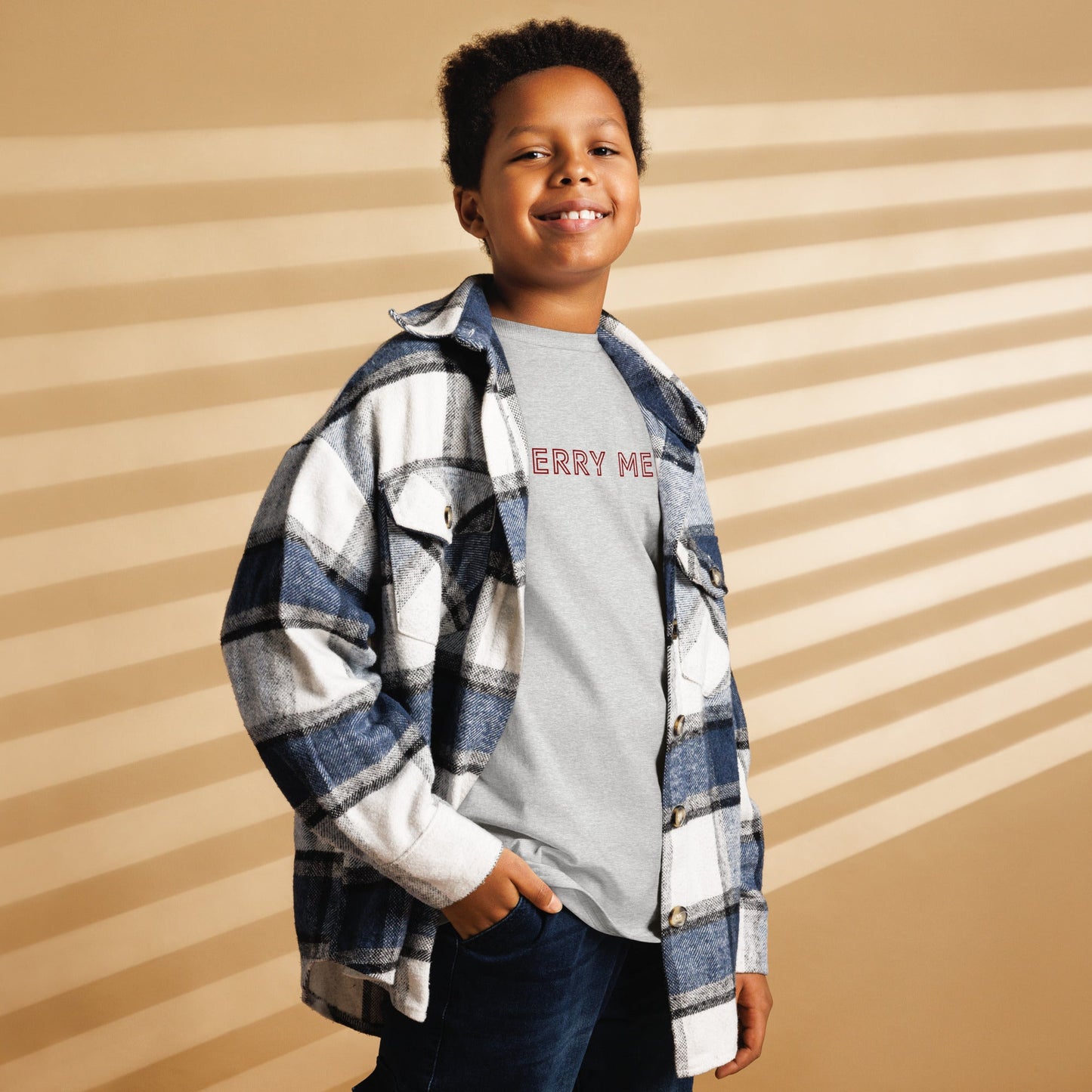 MERRY MERRY grey/burgundy Youth classic t-shirt - Bull & Node