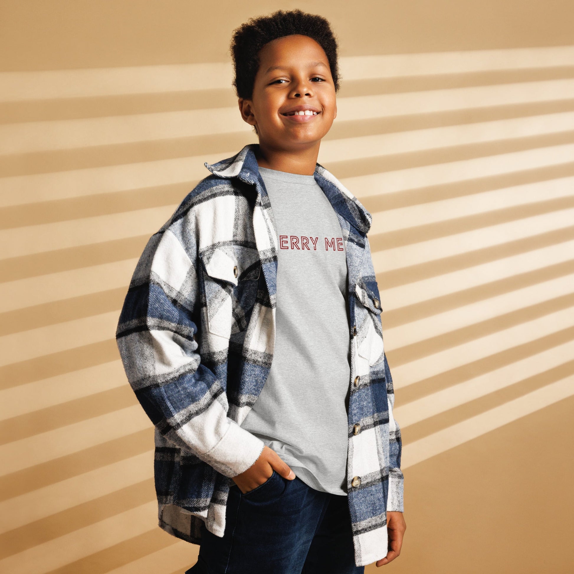 MERRY MERRY grey/burgundy Youth classic t-shirt - Bull & Node