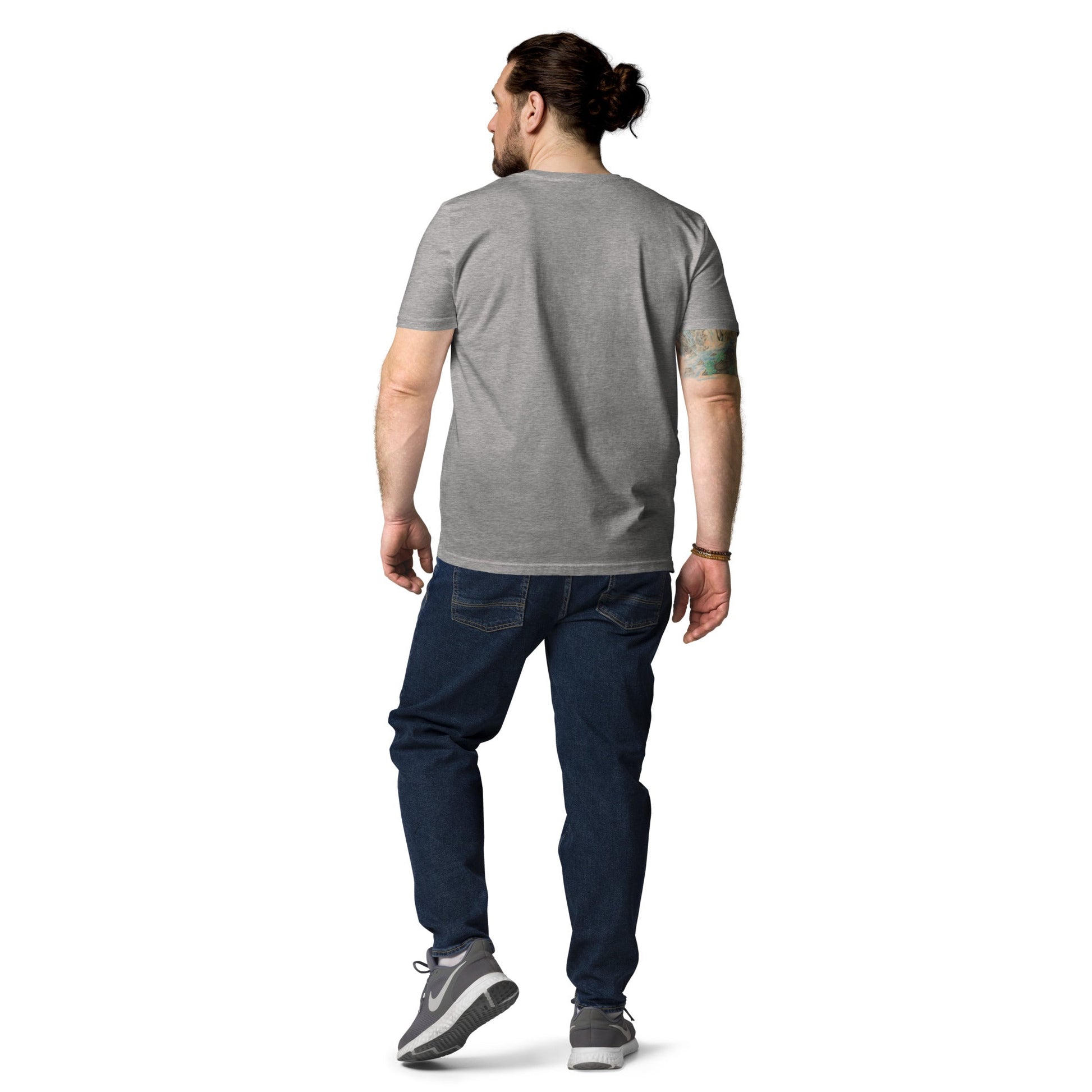 MERRY MERRY Men's grey/green organic cotton t-shirt - Bull & Node