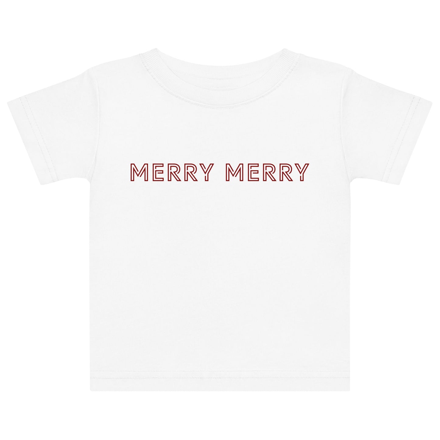 MERRY MERRY white/burgundy Baby jersey t-shirt - Bull & Node