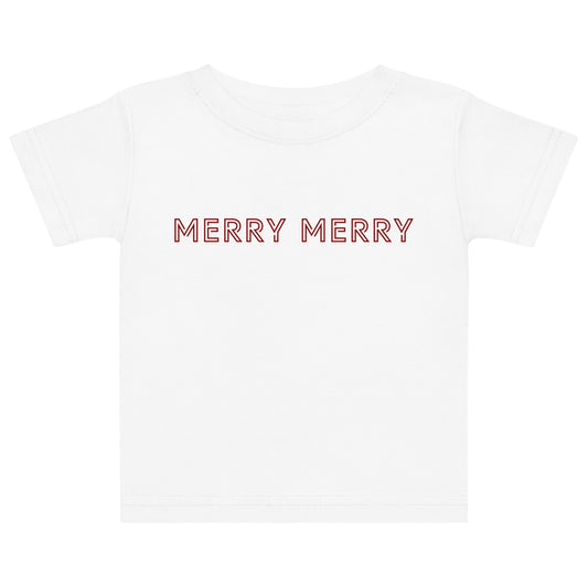 MERRY MERRY white/burgundy Baby jersey t-shirt - Bull & Node