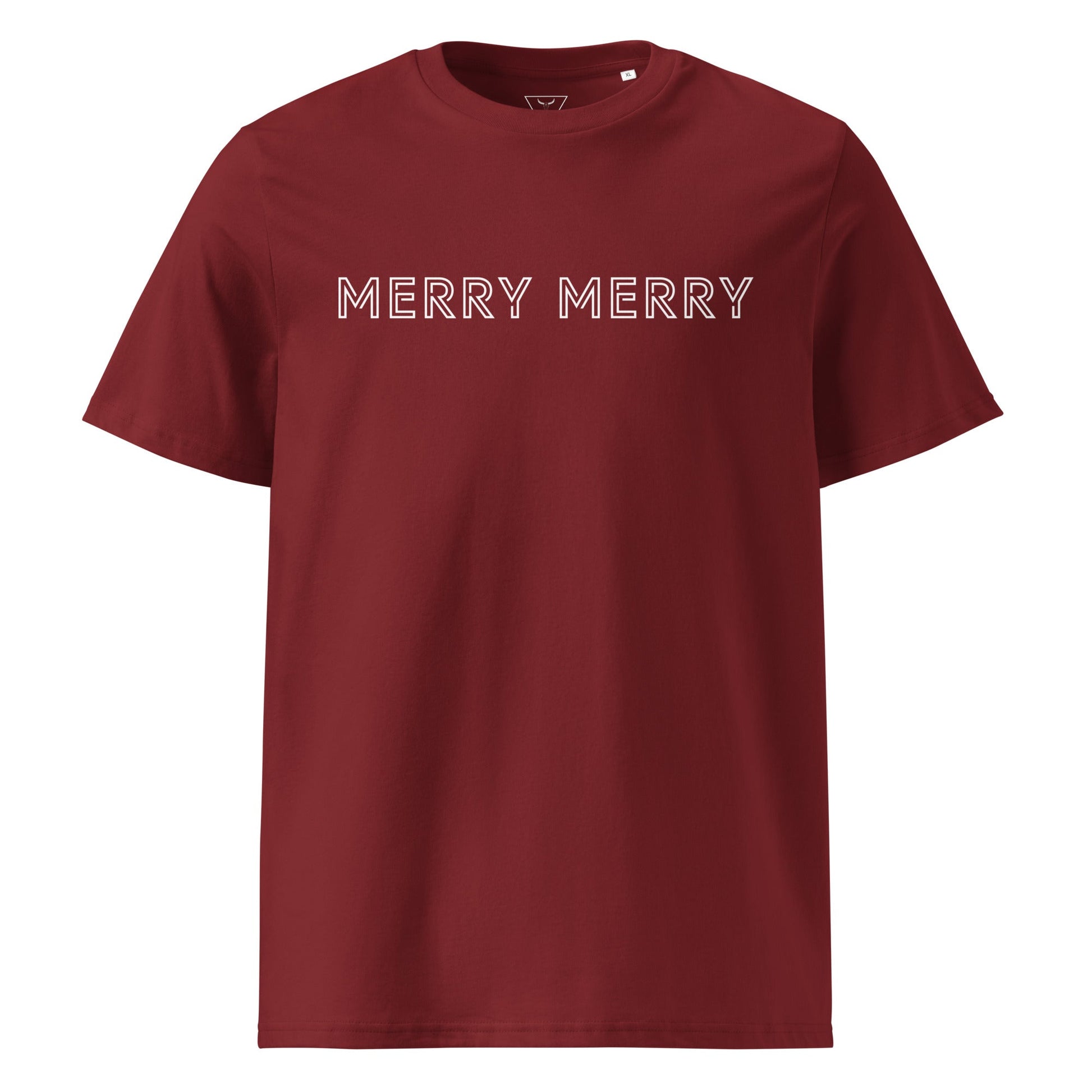 MERRY MERRY Women's burgundy organic cotton t-shirt - Bull & Node