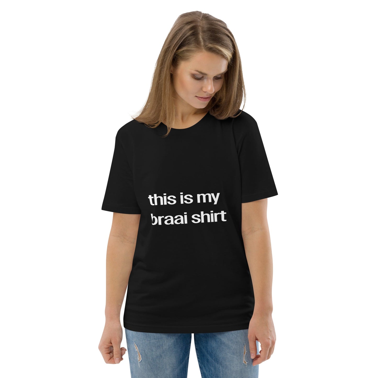 MY BRAAI SHIRT Unisex black organic cotton t-shirt - Bull & Node