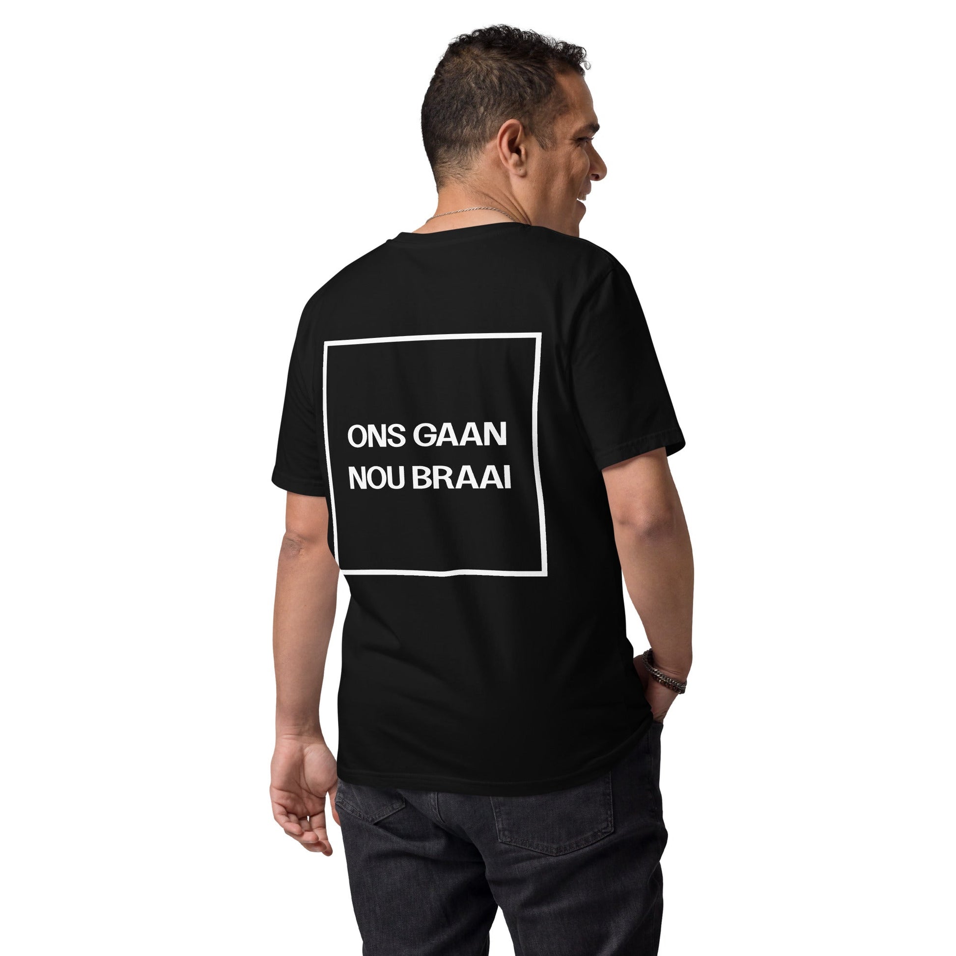 MY BRAAI SHIRT Unisex black organic cotton t-shirt - Bull & Node