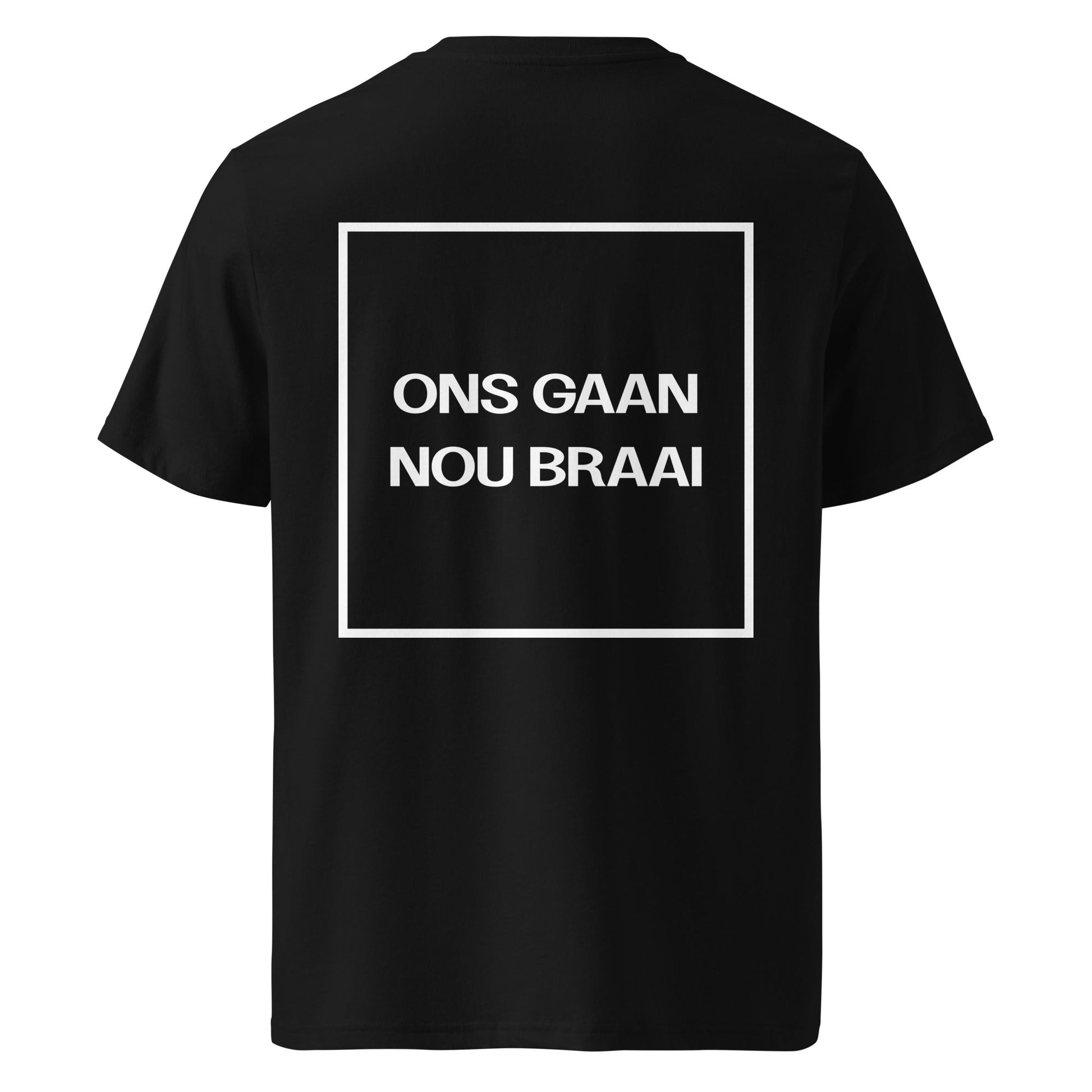 MY BRAAI SHIRT Unisex black organic cotton t-shirt - Bull & Node