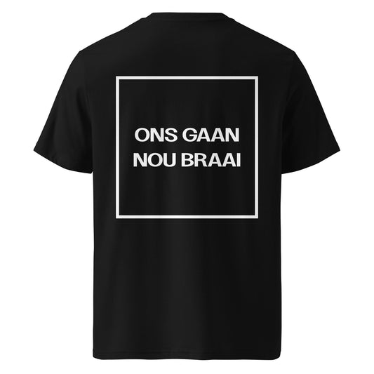 MY BRAAI SHIRT Unisex black organic cotton t-shirt - Bull & Node