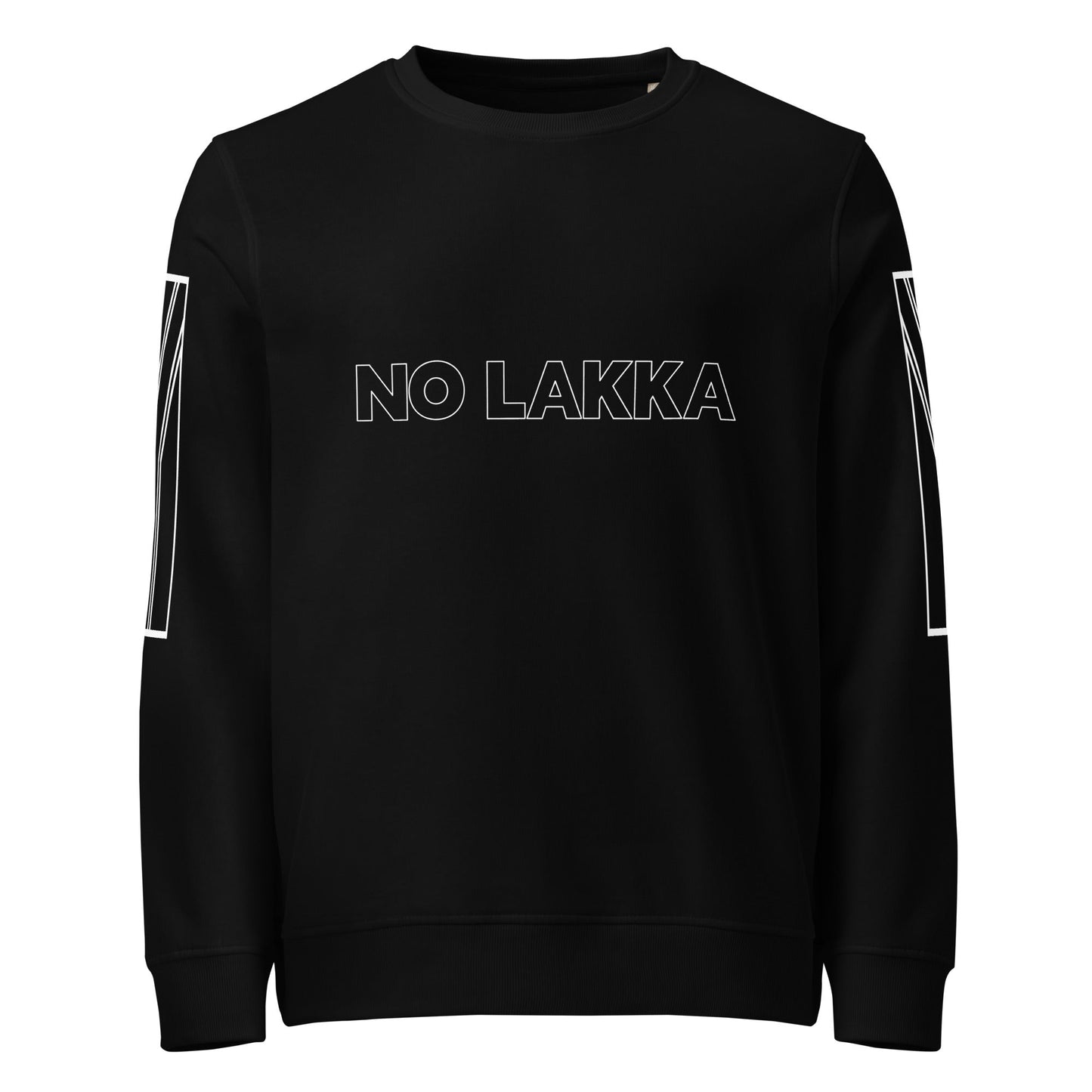 NO LAKKA Unisex black organic sweatshirt - Bull & Node