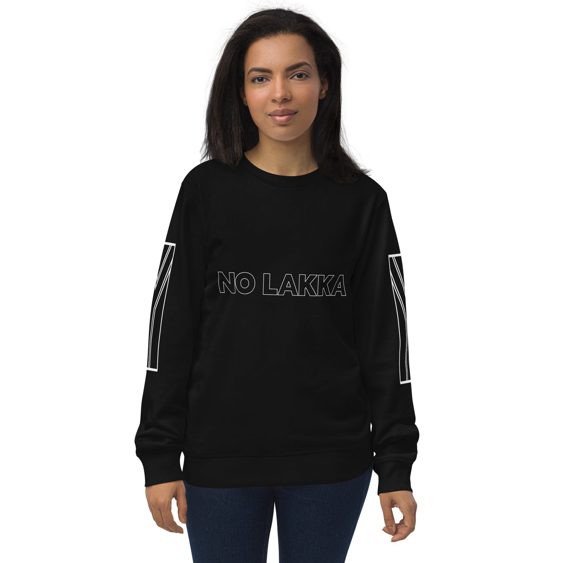 NO LAKKA Unisex black organic sweatshirt - Bull & Node