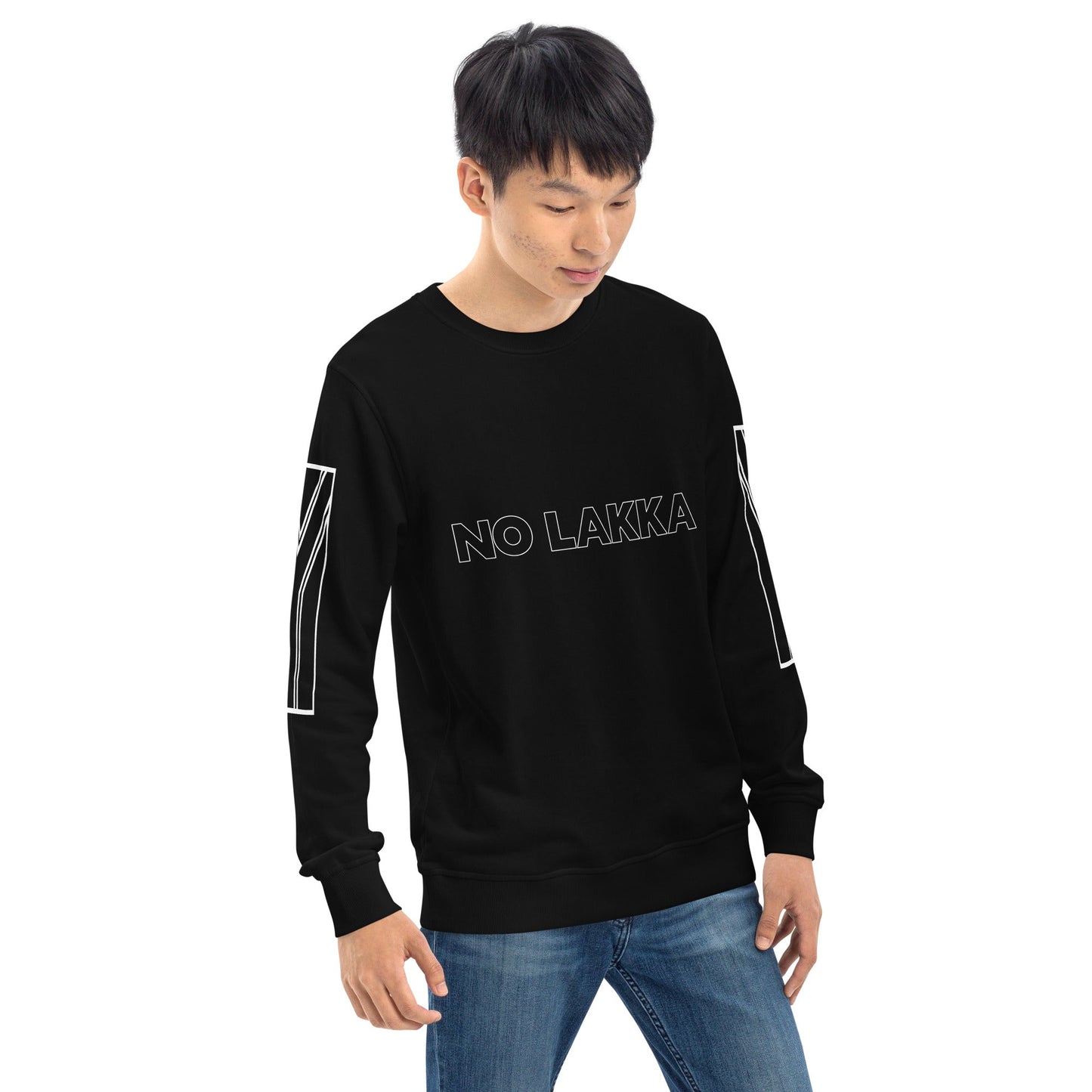 NO LAKKA Unisex black organic sweatshirt - Bull & Node