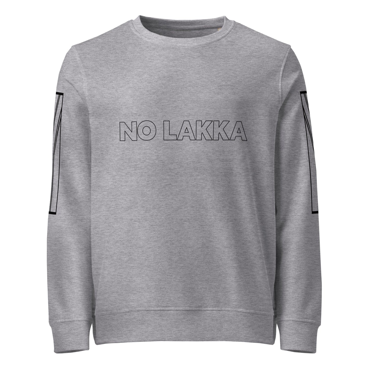 NO LAKKA Unisex grey organic sweatshirt - Bull & Node