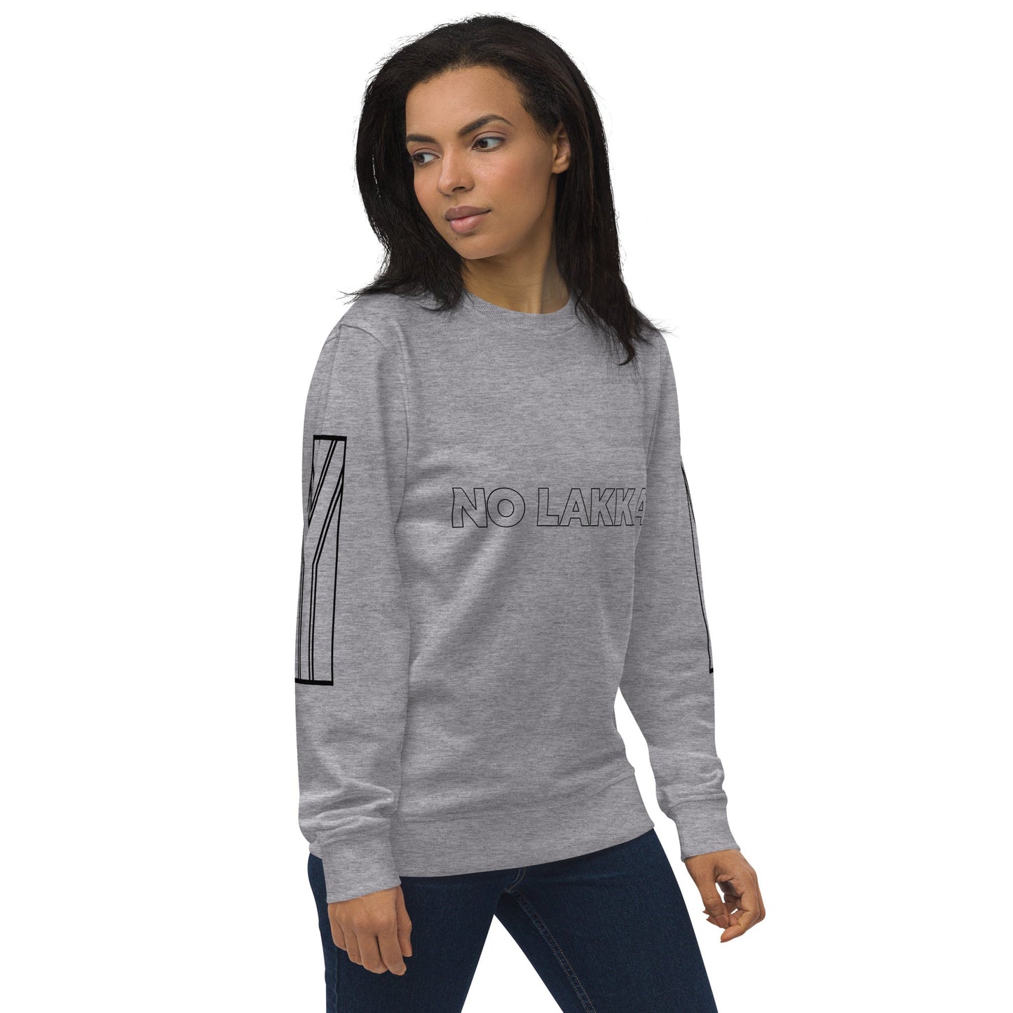 NO LAKKA Unisex grey organic sweatshirt - Bull & Node