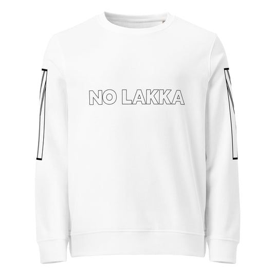 NO LAKKA Unisex white organic sweatshirt - Bull & Node