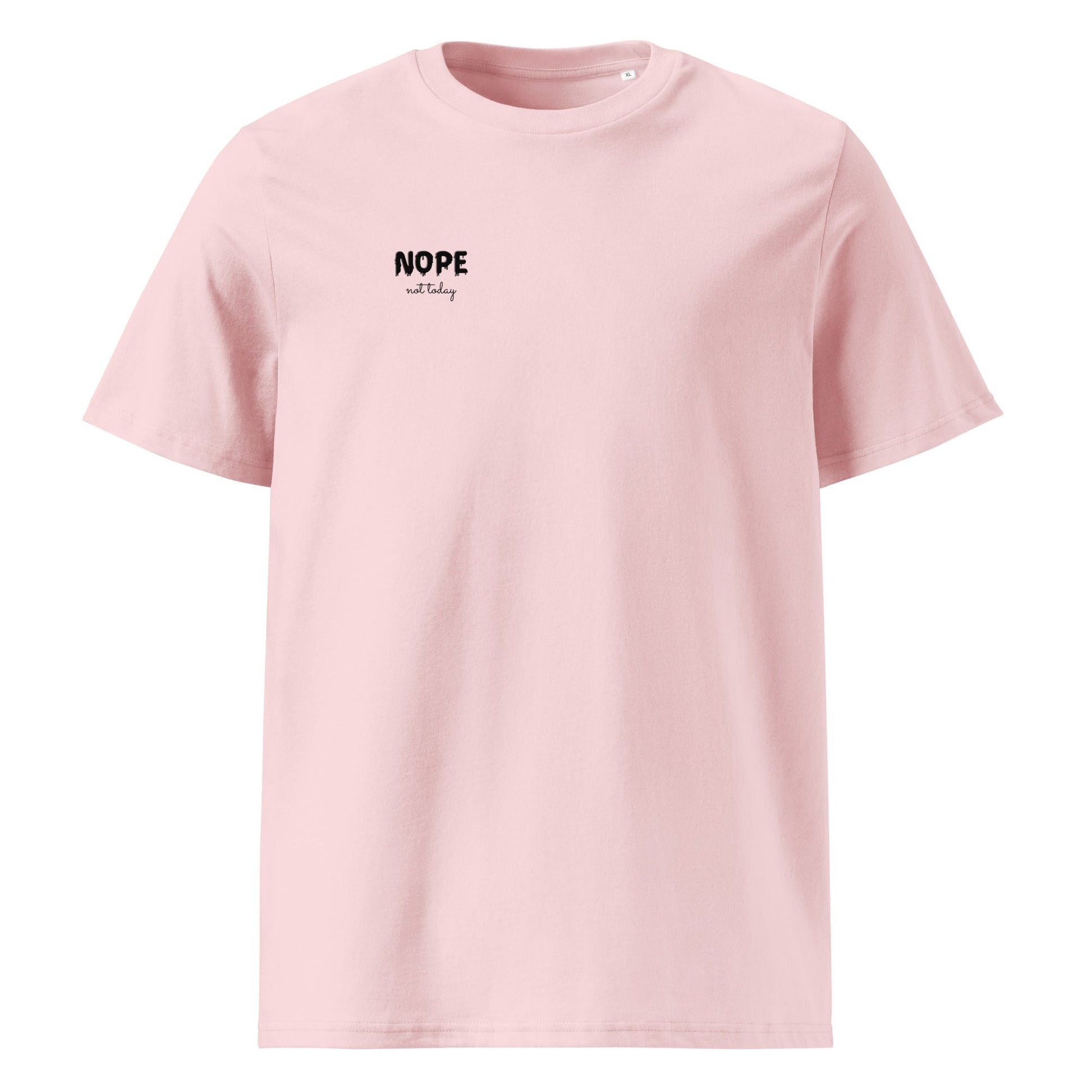 NOPE (minimalist) Unisex cotton pink organic cotton t-shirt - Bull & Node