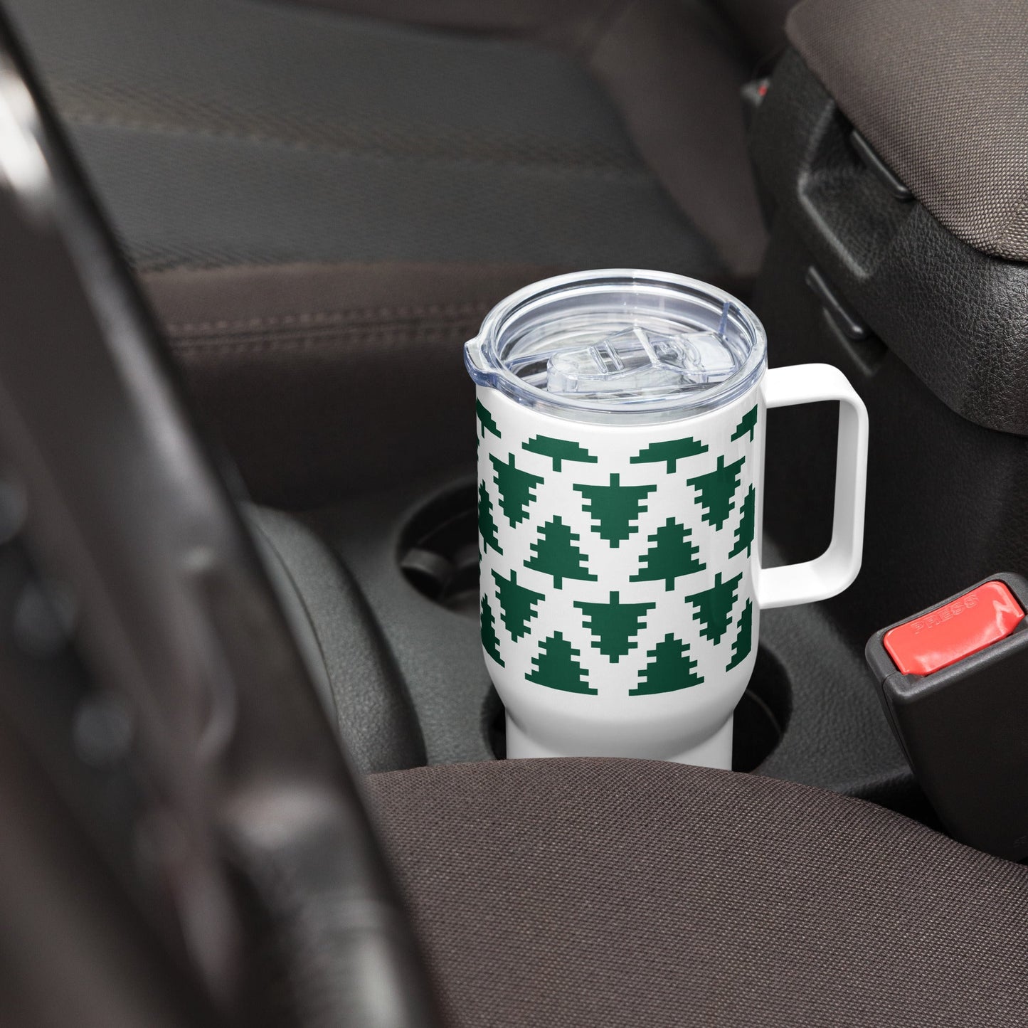Pixel Spruce Travel mug with a handle - Bull & Node
