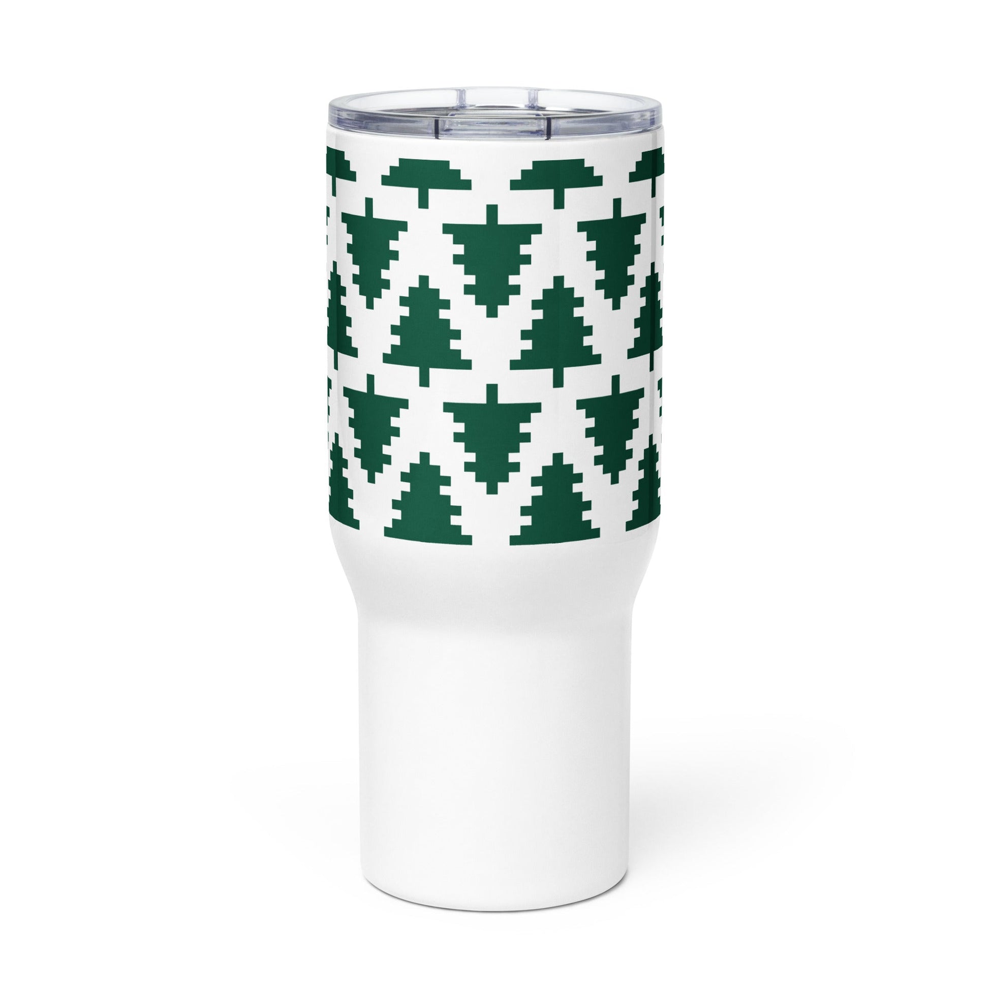 Pixel Spruce Travel mug with a handle - Bull & Node