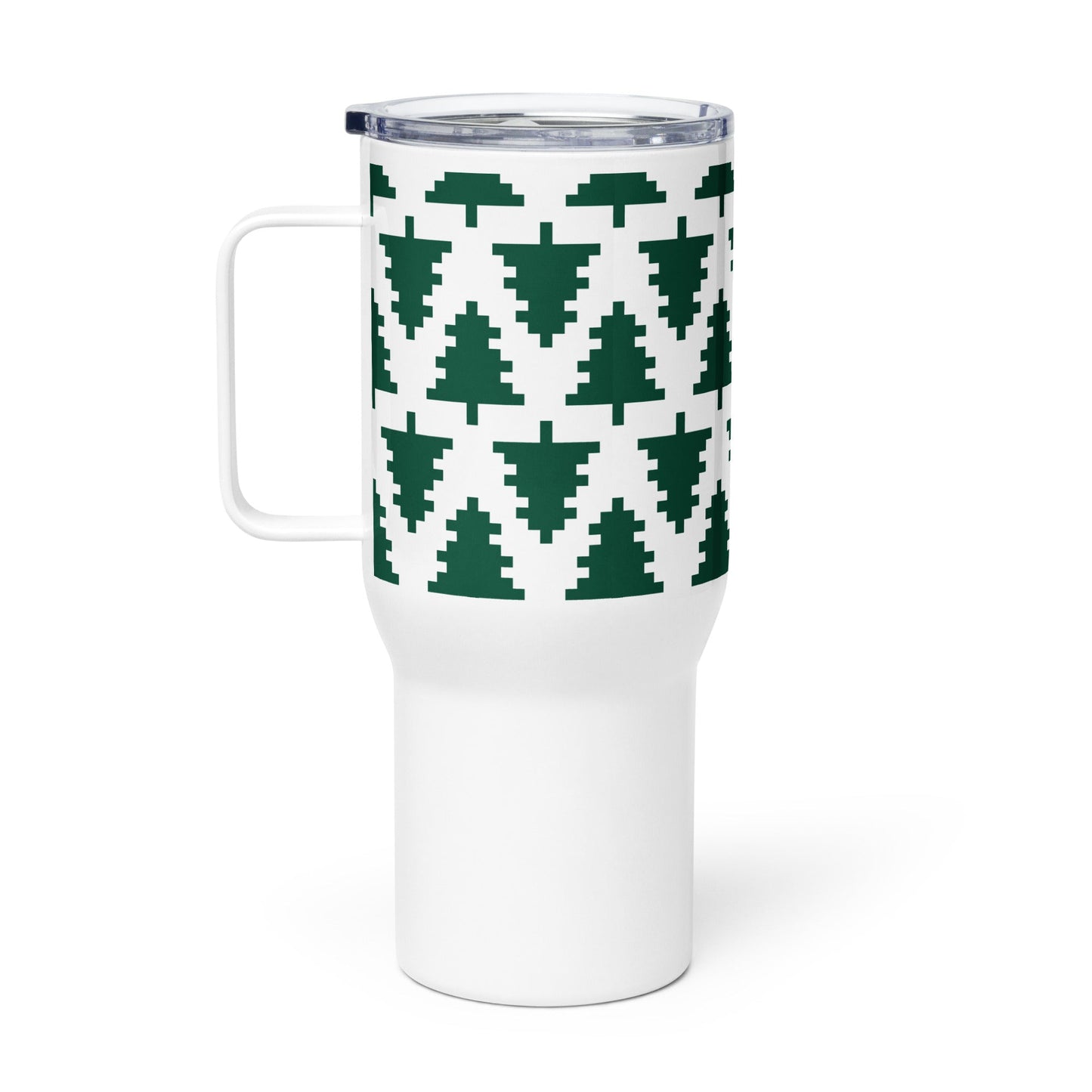 Pixel Spruce Travel mug with a handle - Bull & Node