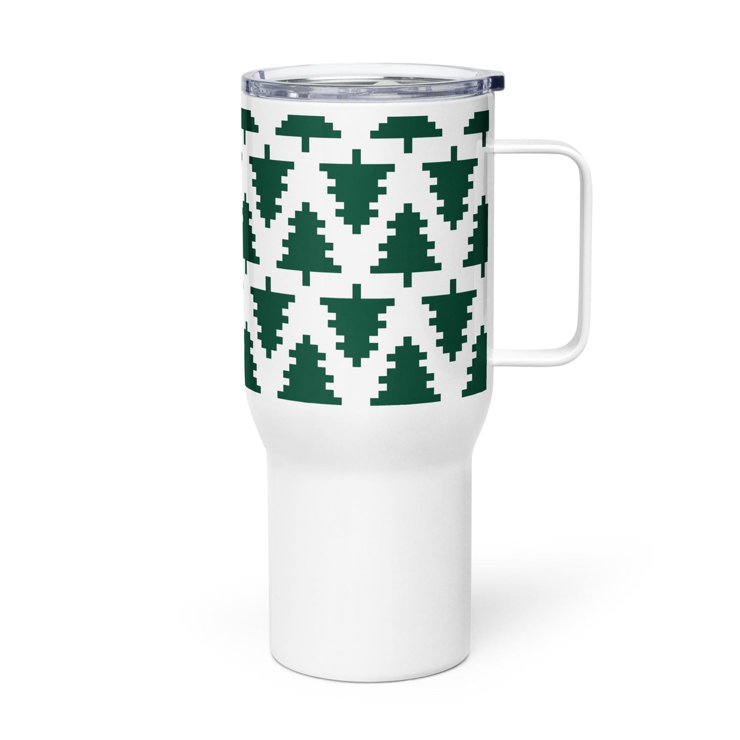 Pixel Spruce Travel mug with a handle - Bull & Node