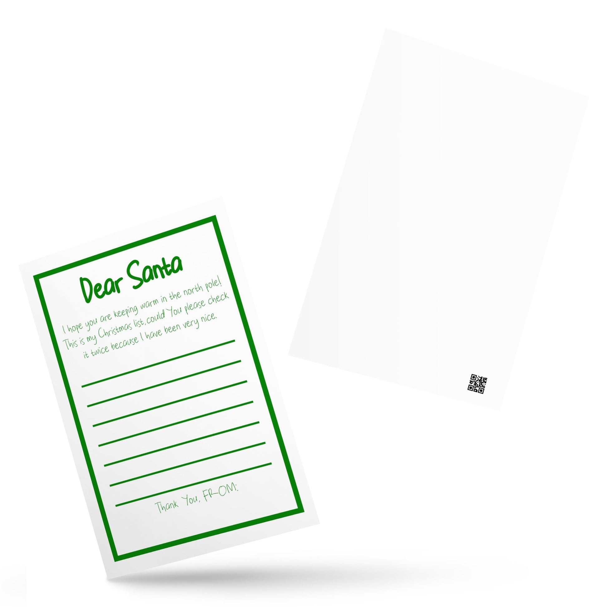 Santa's List green post card - Bull & Node