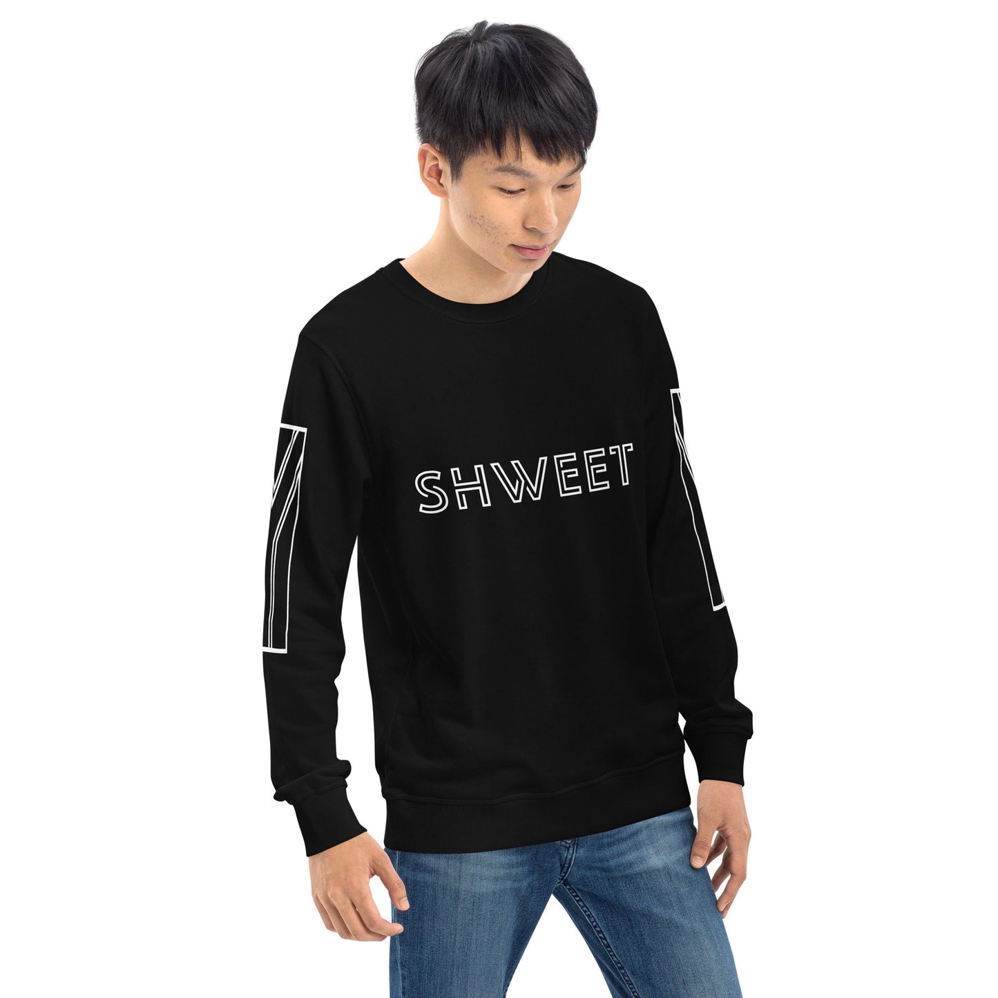 SHWEET Unisex black organic sweatshirt - Bull & Node