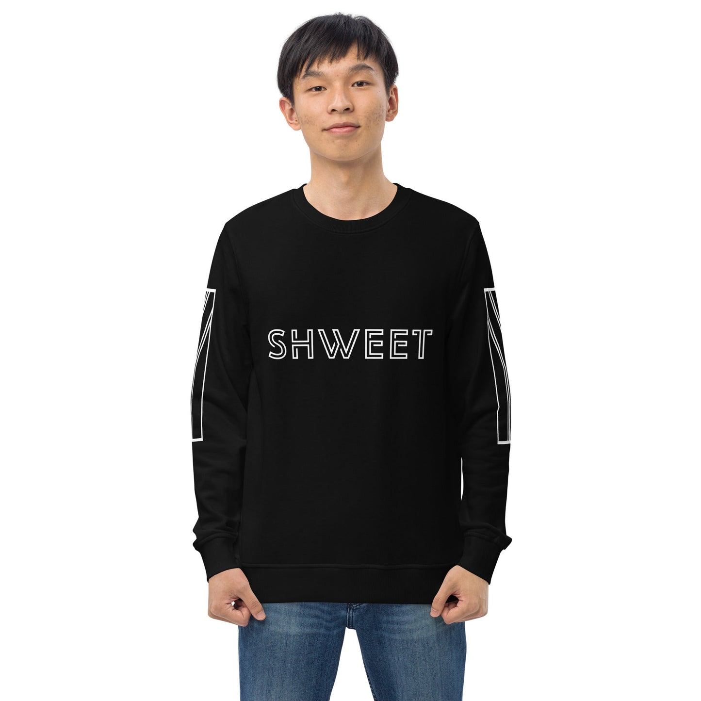 SHWEET Unisex black organic sweatshirt - Bull & Node