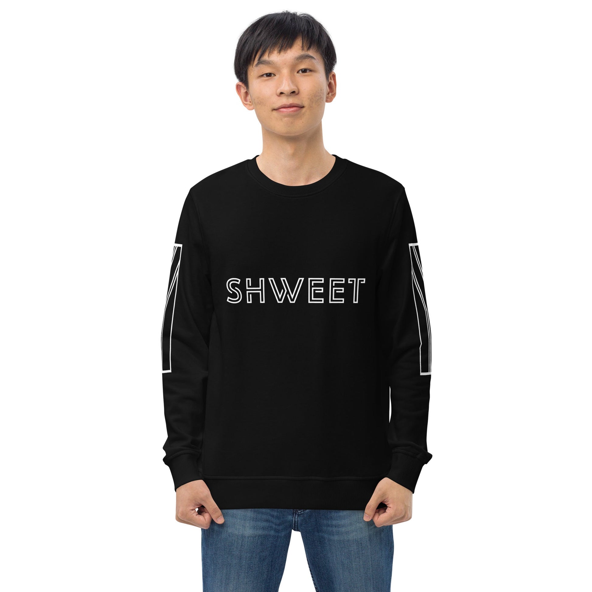 SHWEET Unisex black organic sweatshirt - Bull & Node