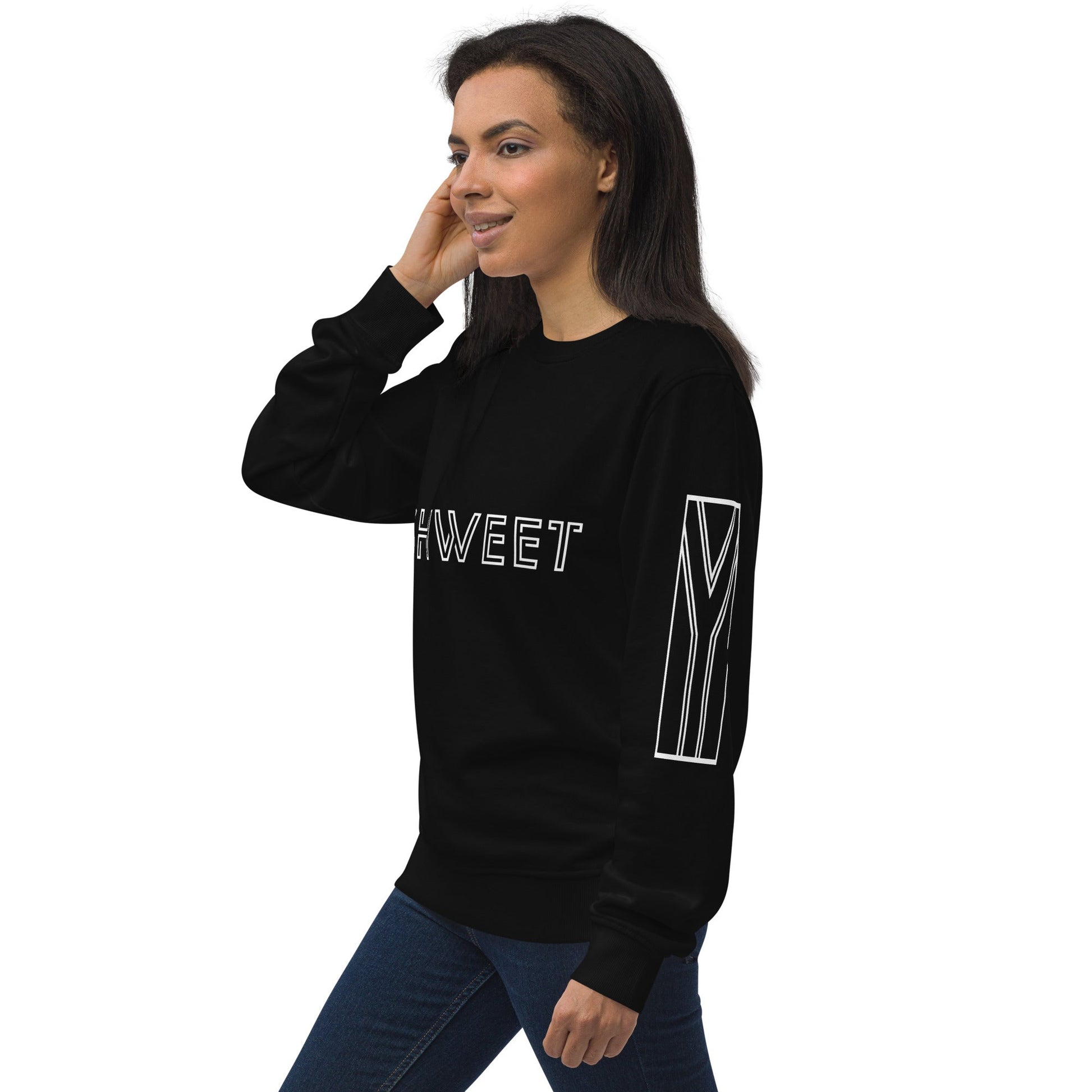 SHWEET Unisex black organic sweatshirt - Bull & Node