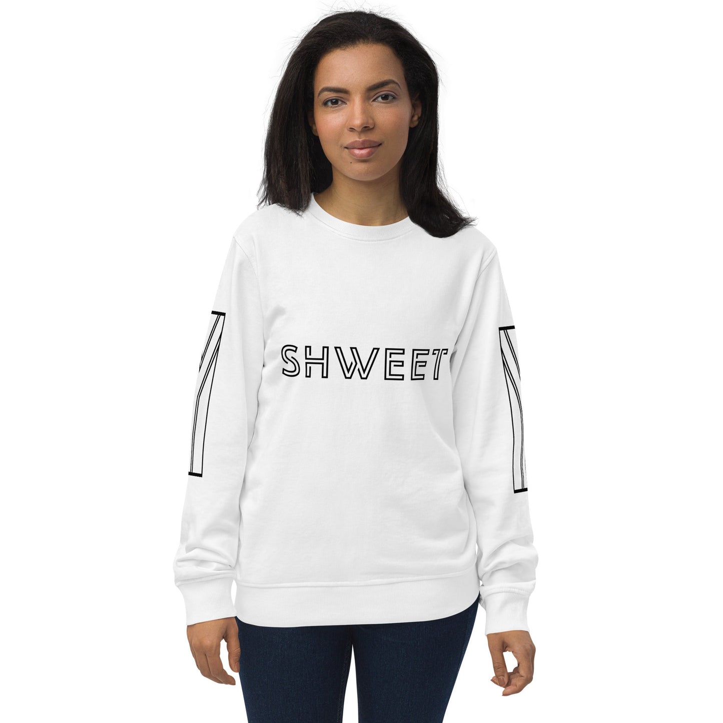 SHWEET Unisex white organic sweatshirt - Bull & Node