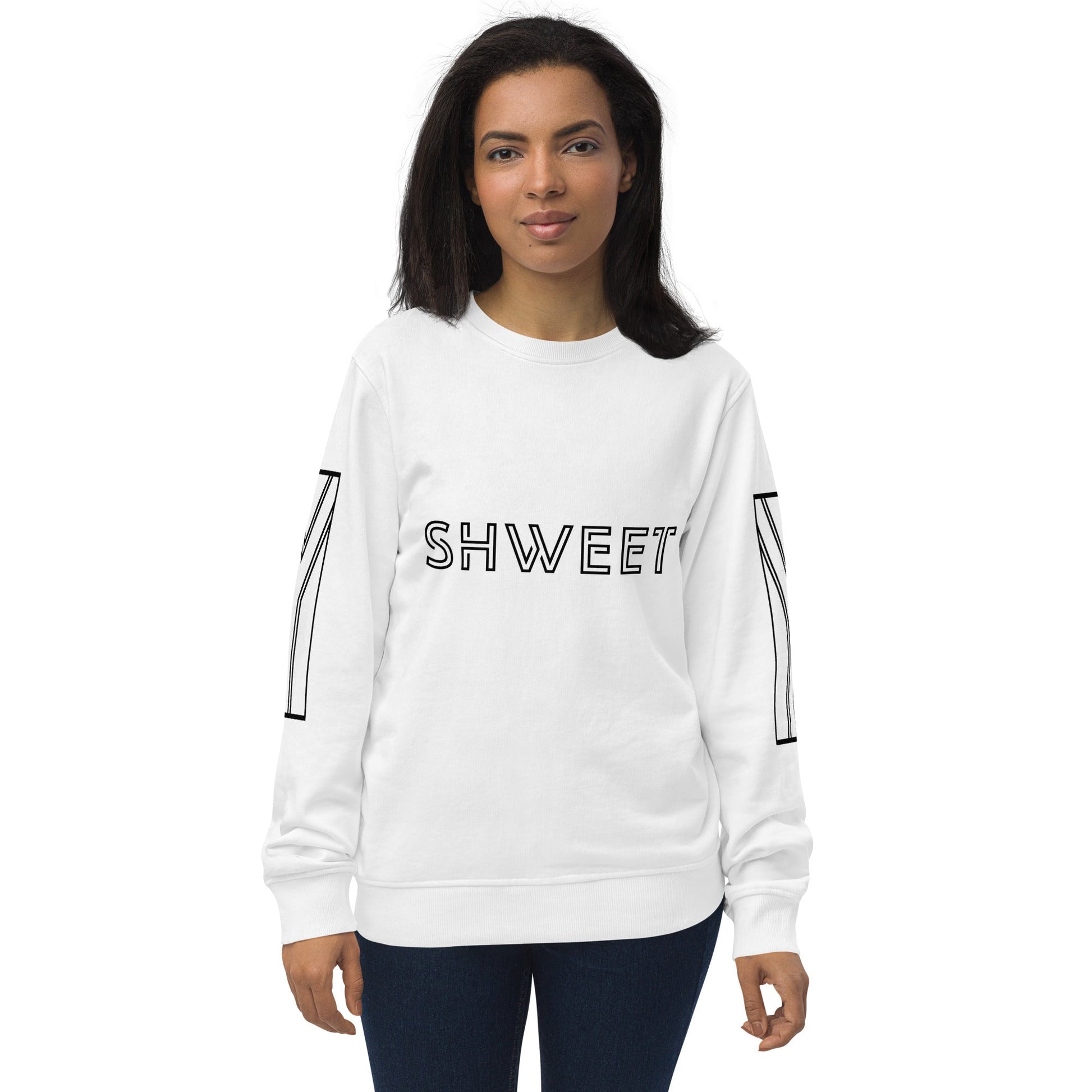 SHWEET Unisex white organic sweatshirt - Bull & Node