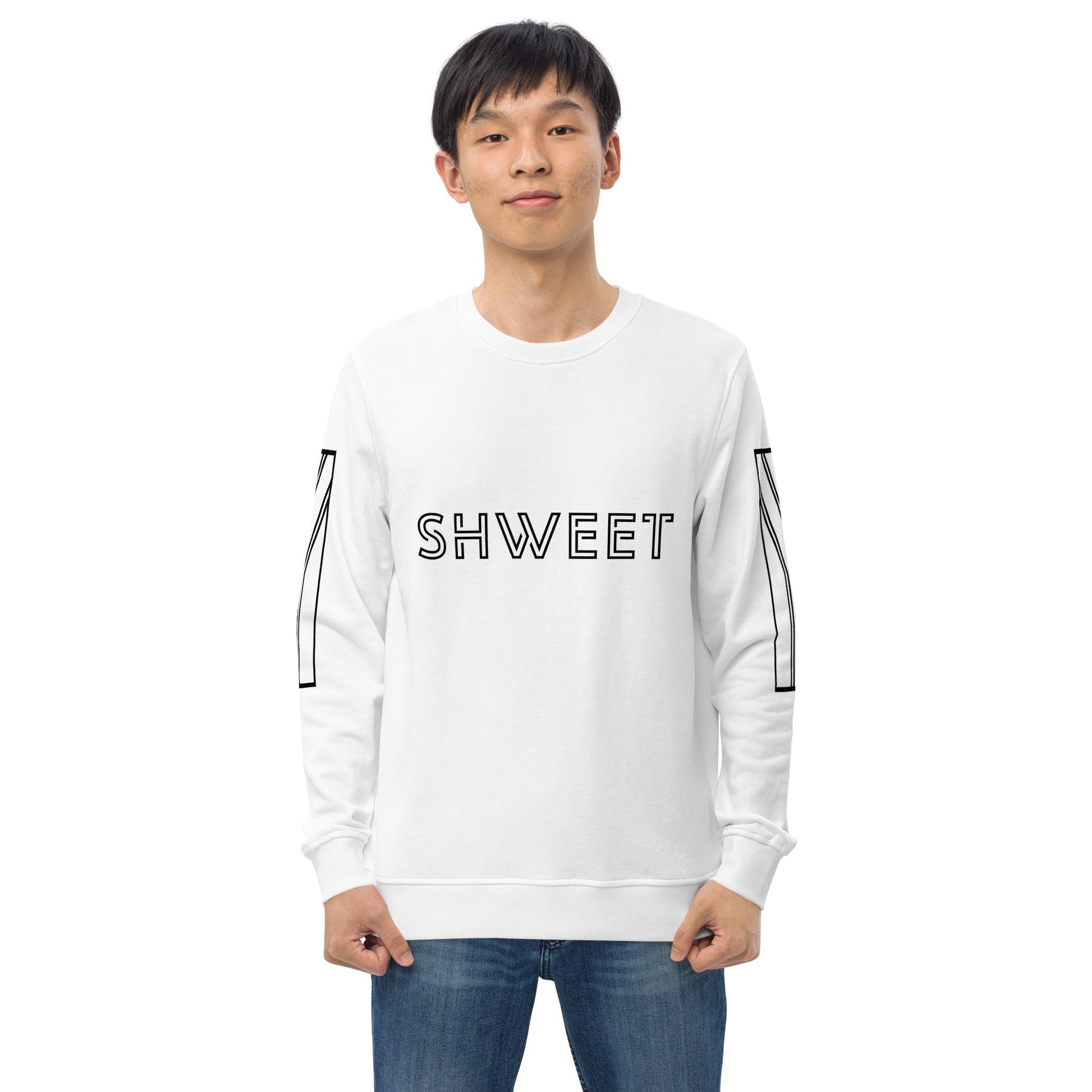 SHWEET Unisex white organic sweatshirt - Bull & Node