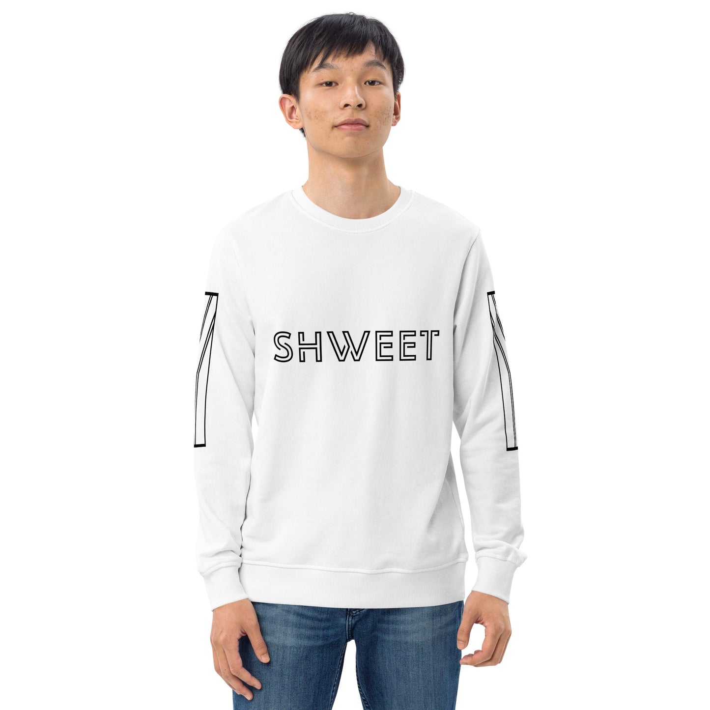 SHWEET Unisex white organic sweatshirt - Bull & Node