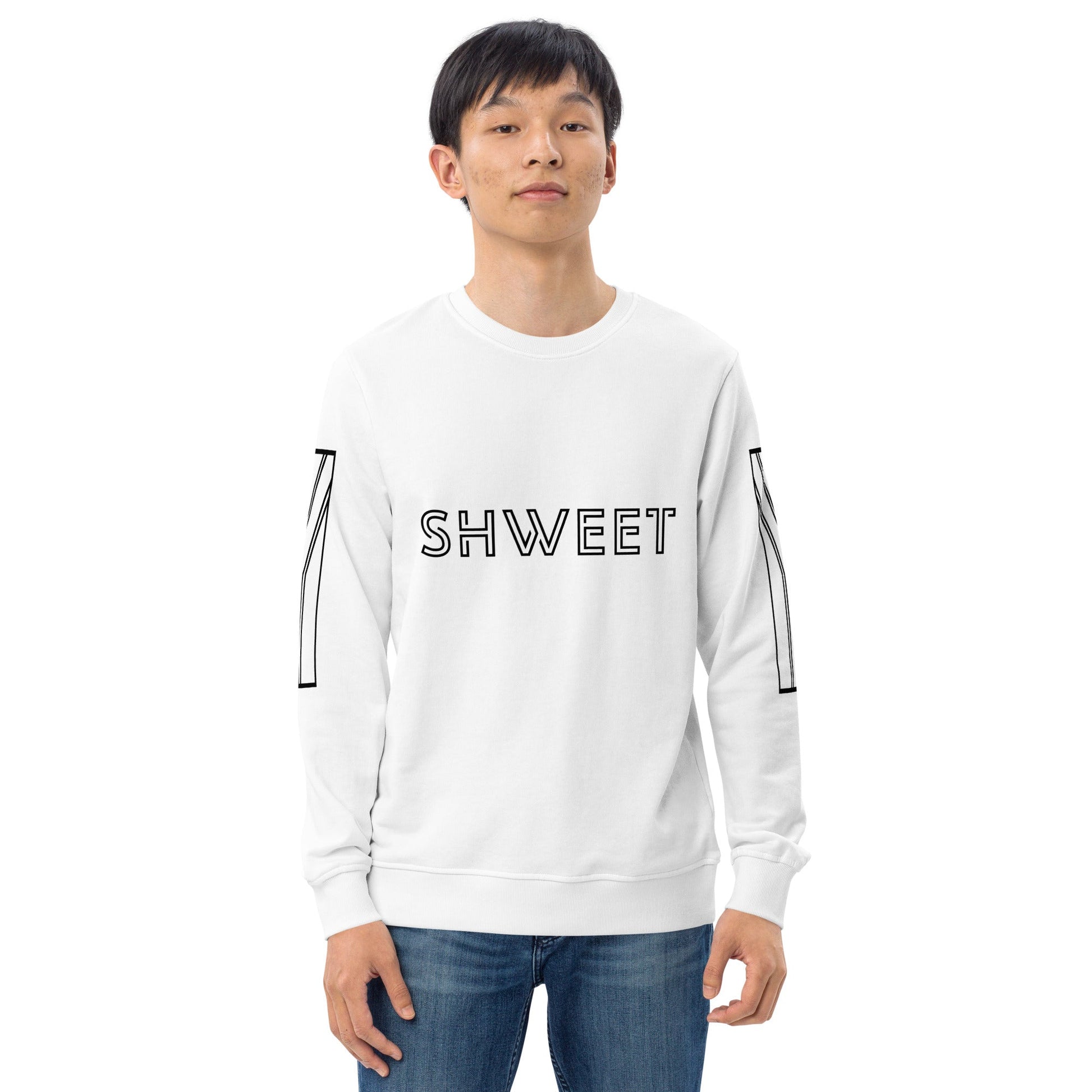 SHWEET Unisex white organic sweatshirt - Bull & Node