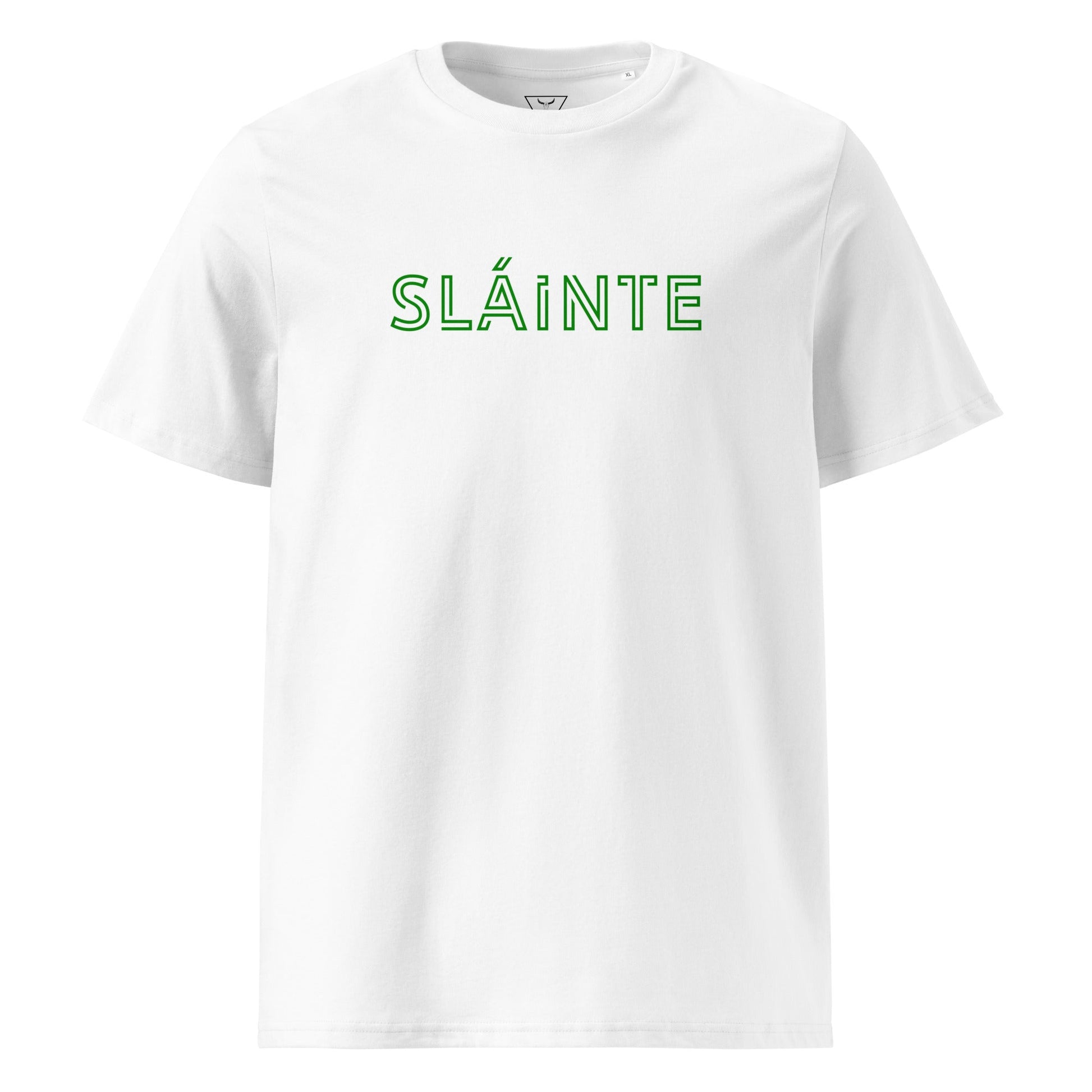 SLÁINTE Women's white/green organic cotton t-shirt - Bull & Node